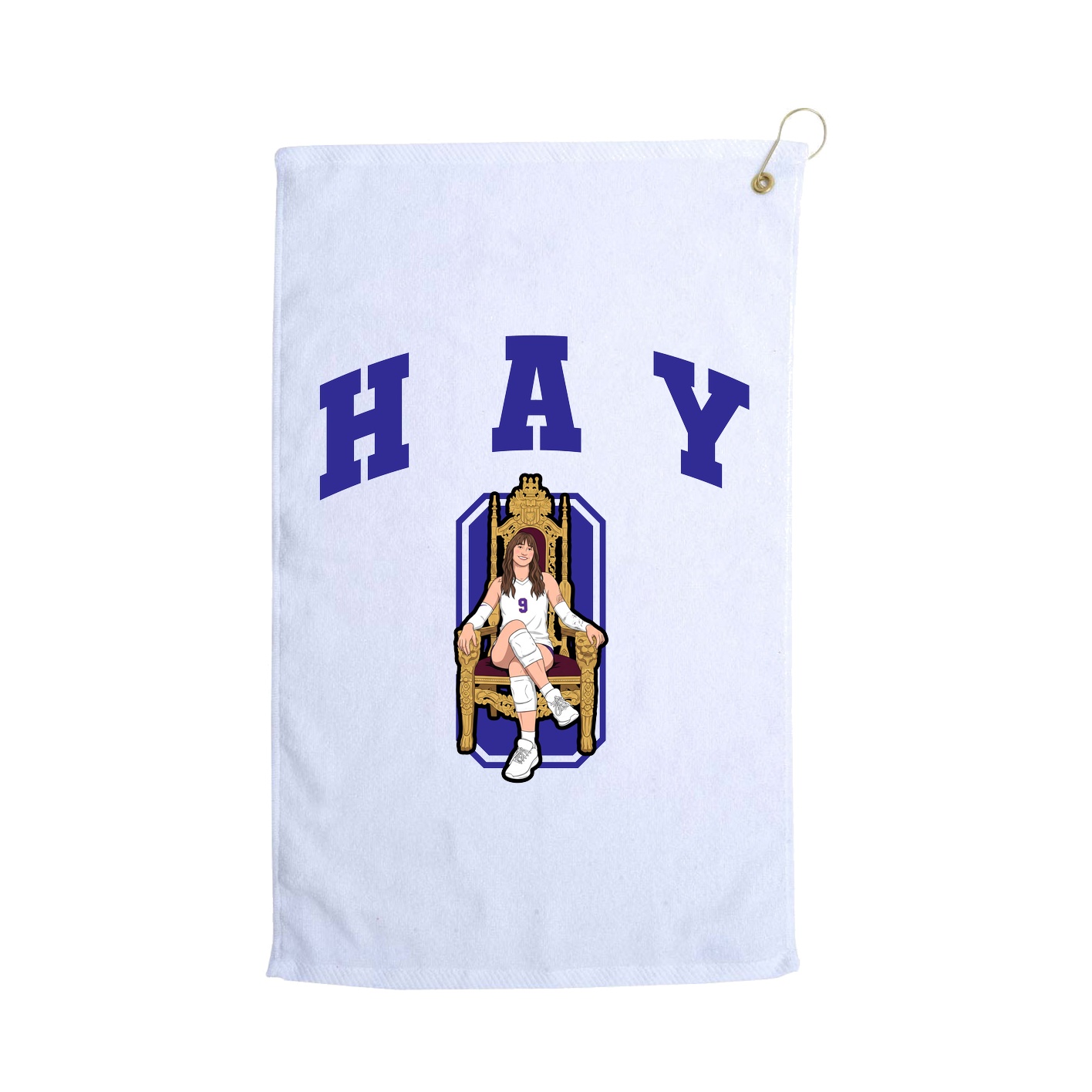 Golf Towel — Number in White