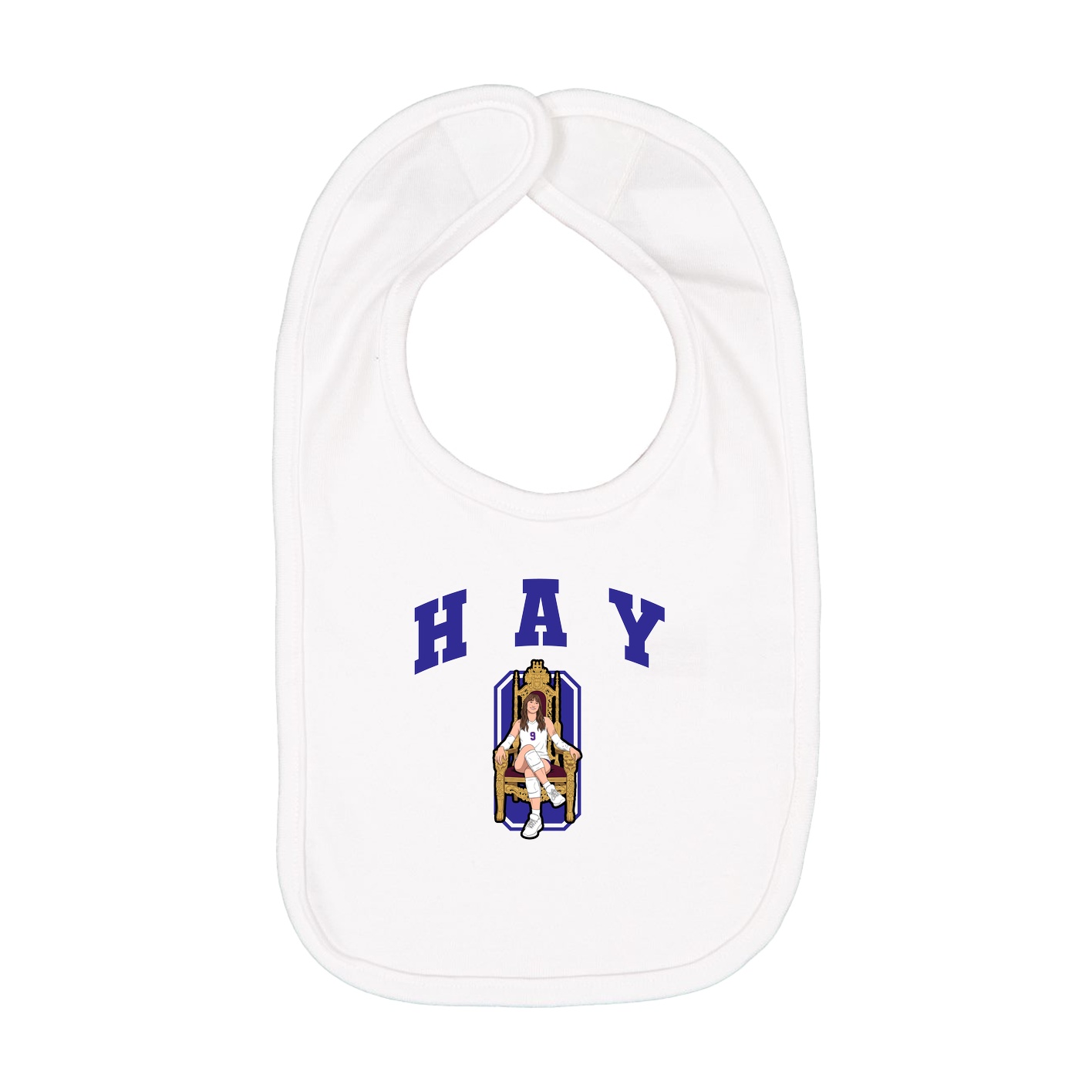 Infant Bib — Number in White