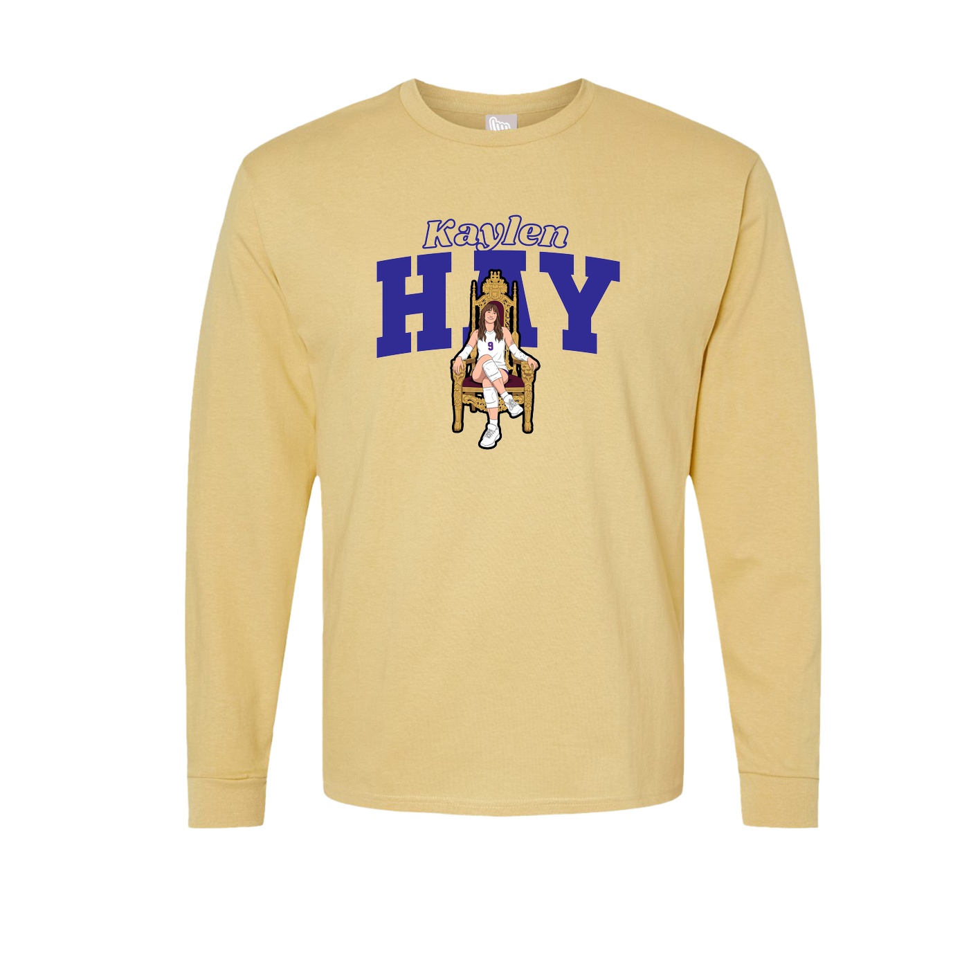 Long Sleeve Tee — Name Arch in Vegas Gold