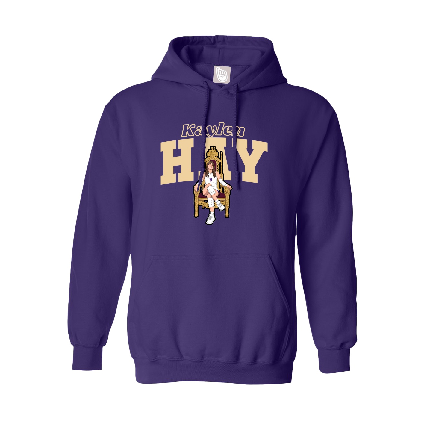 Hoodie — Name Arch in Purple