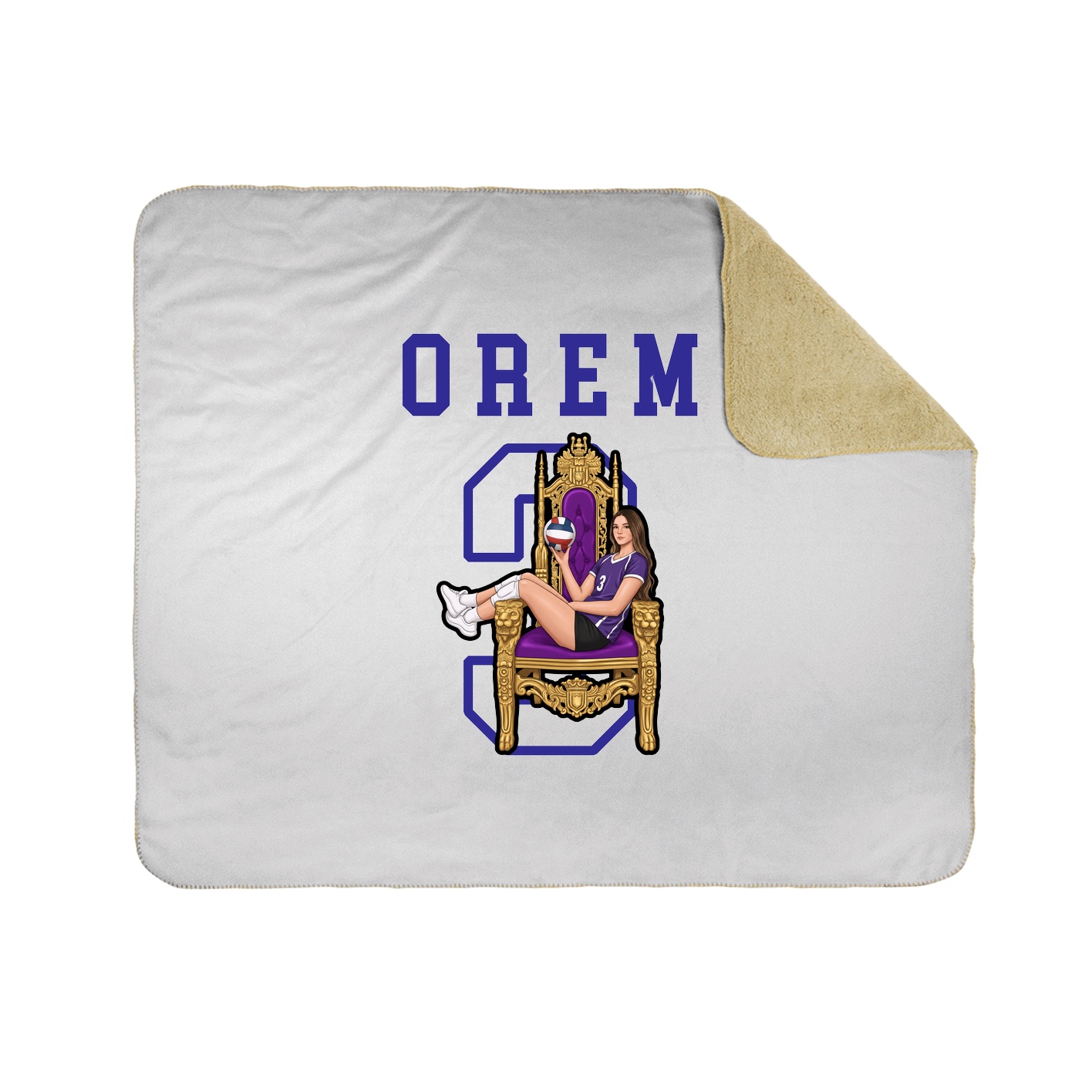 Throw Blanket — Shirsey in White