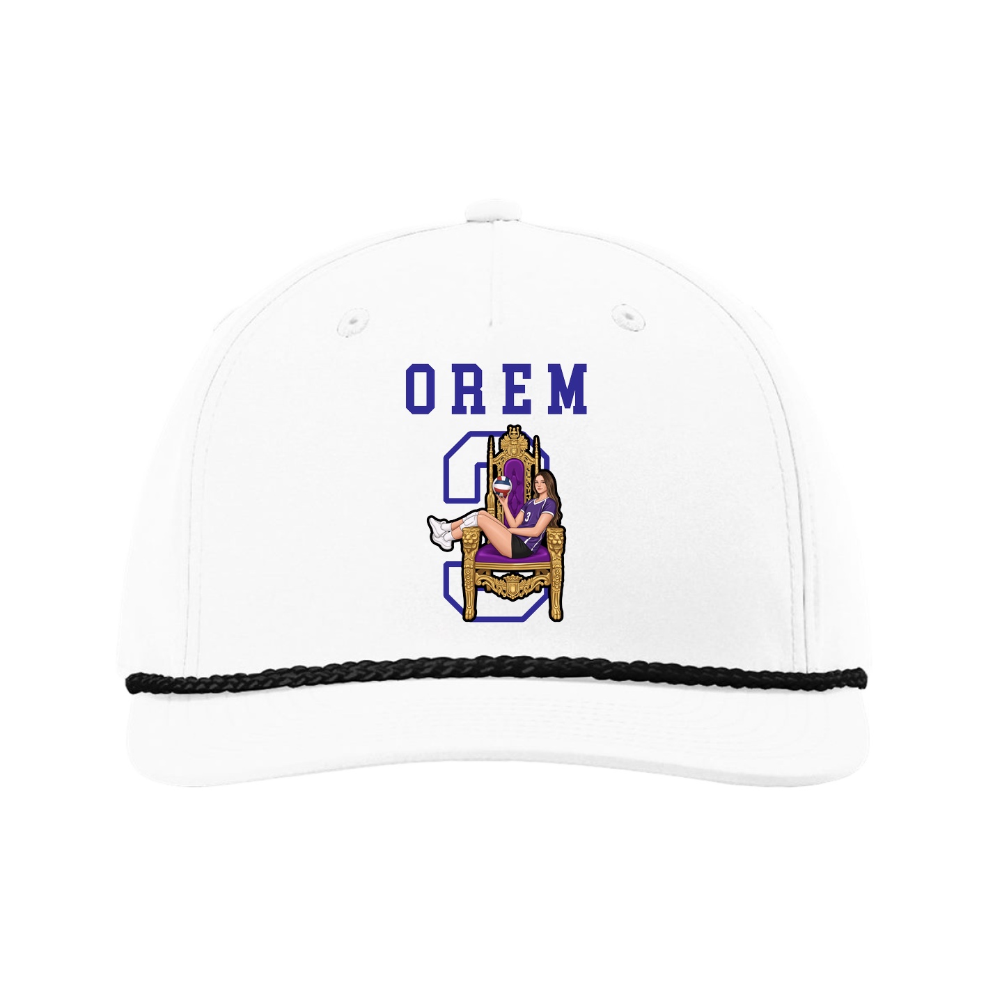 Five-Panel Classic Rope Cap — Shirsey in White