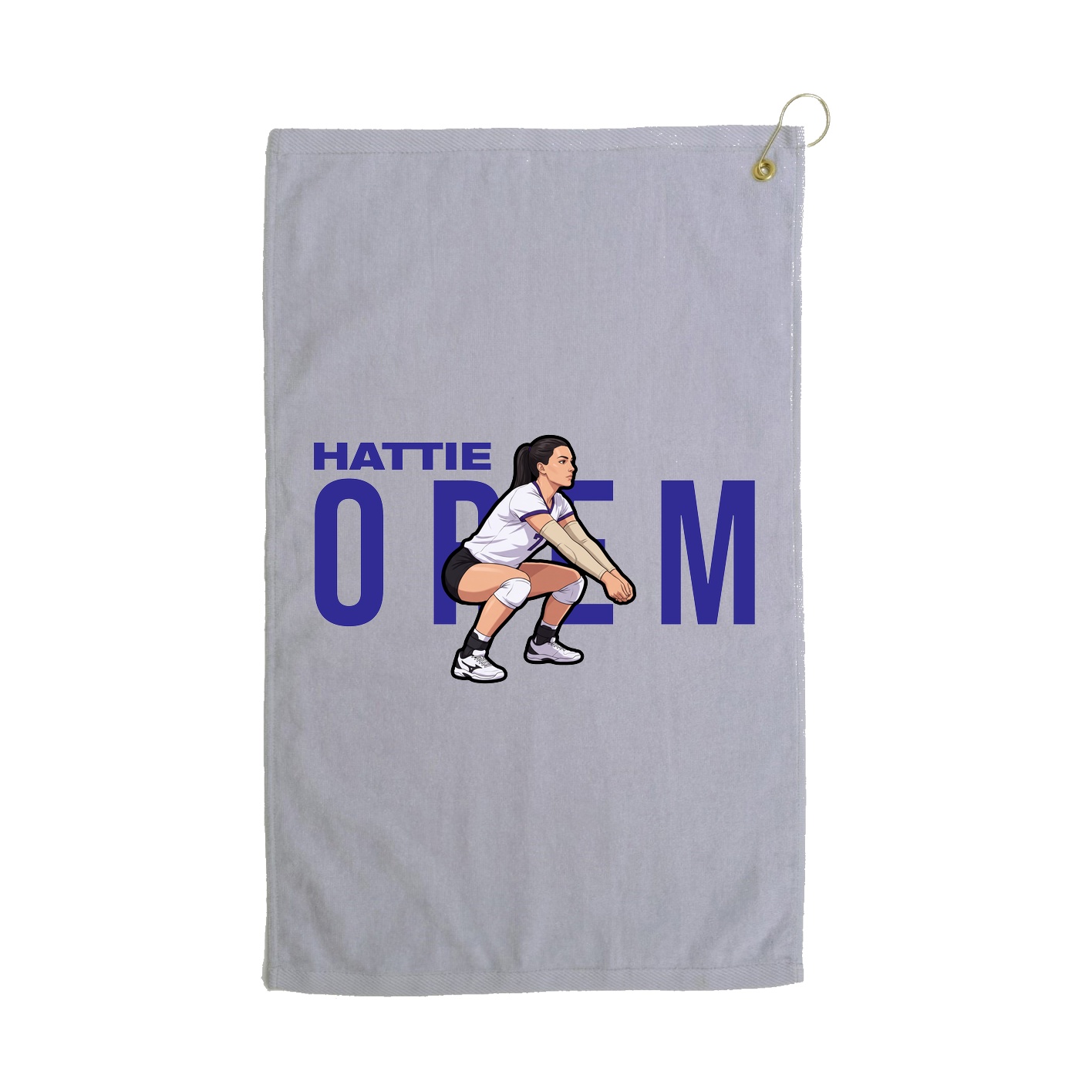 Golf Towel — Player Name in Grey