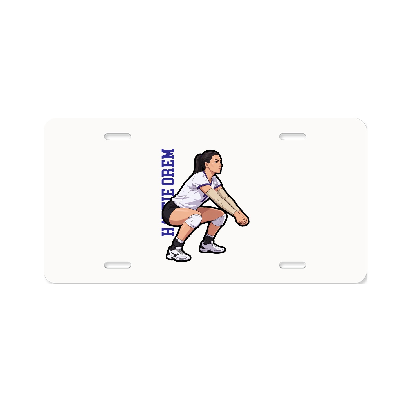 License Plate — Name Vertical in Classic
