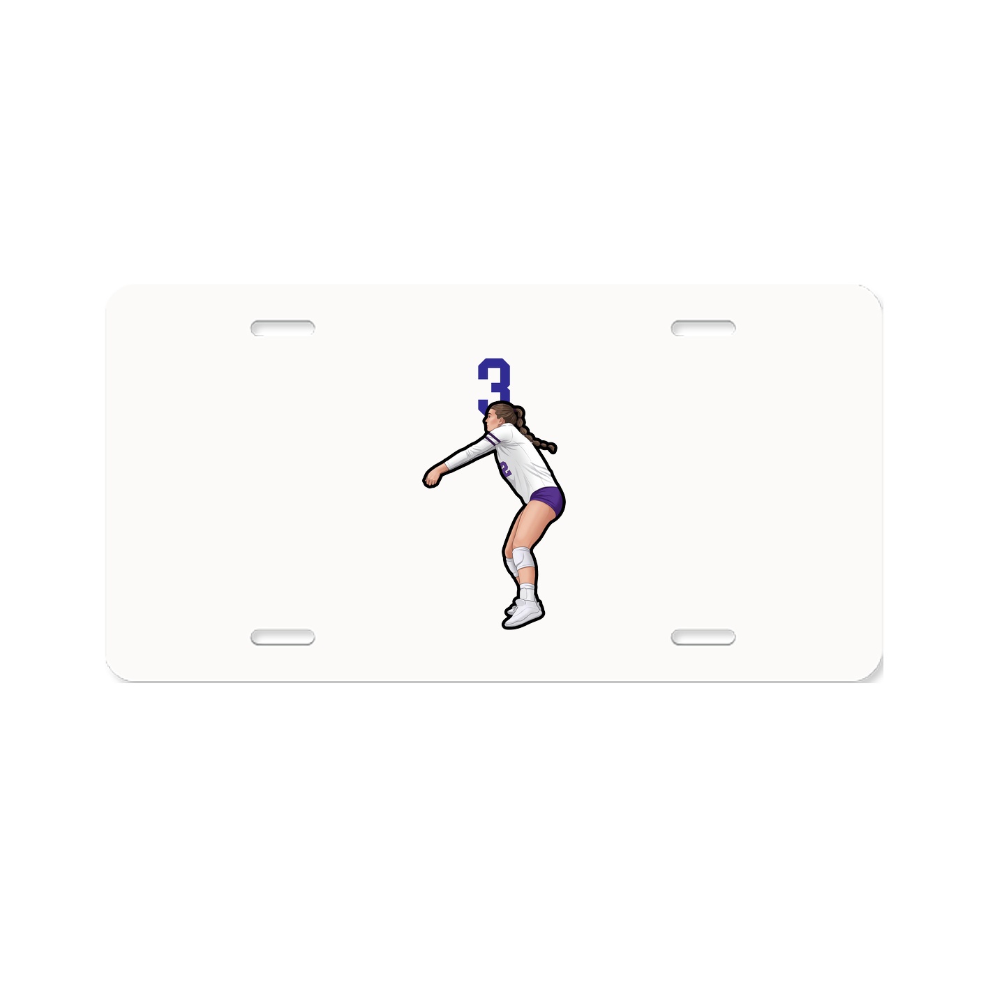 License Plate — Number Top in Classic