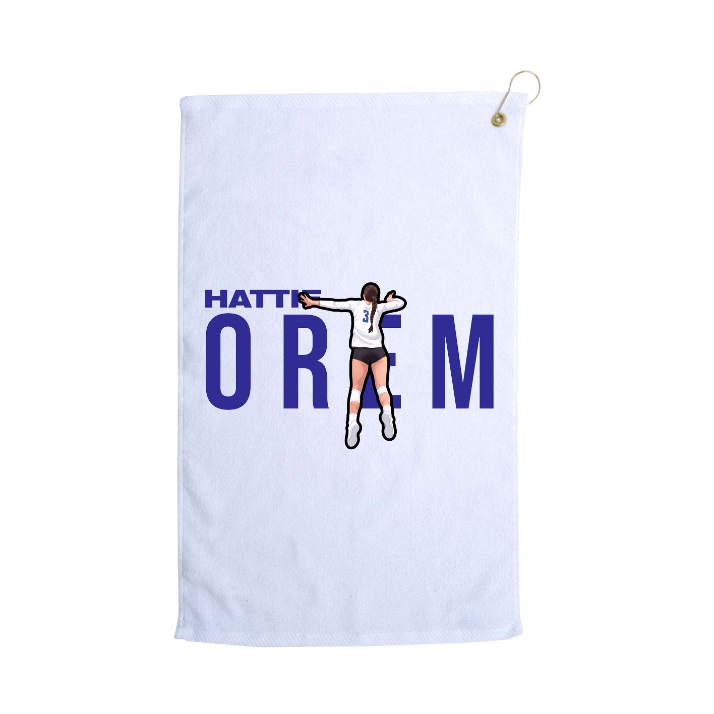 Golf Towel — Player Name in White