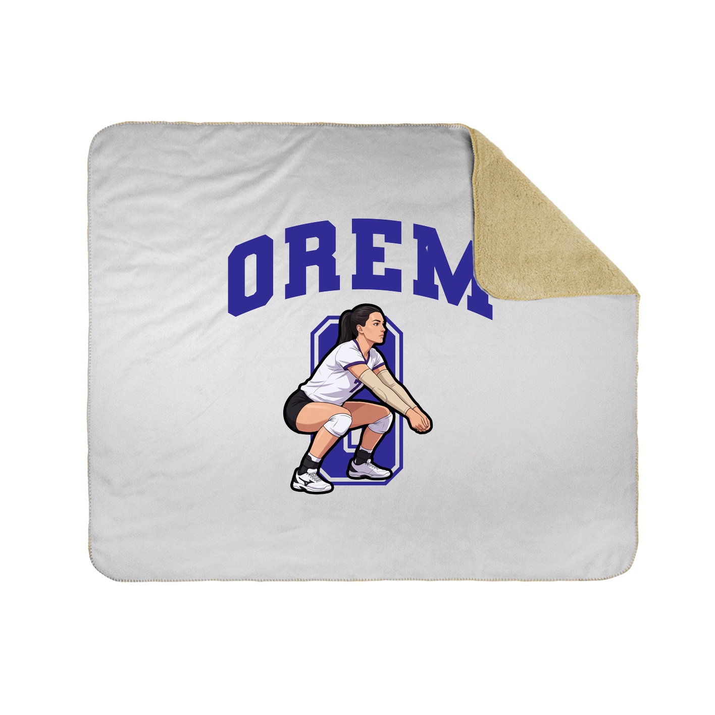 Throw Blanket — Number in White