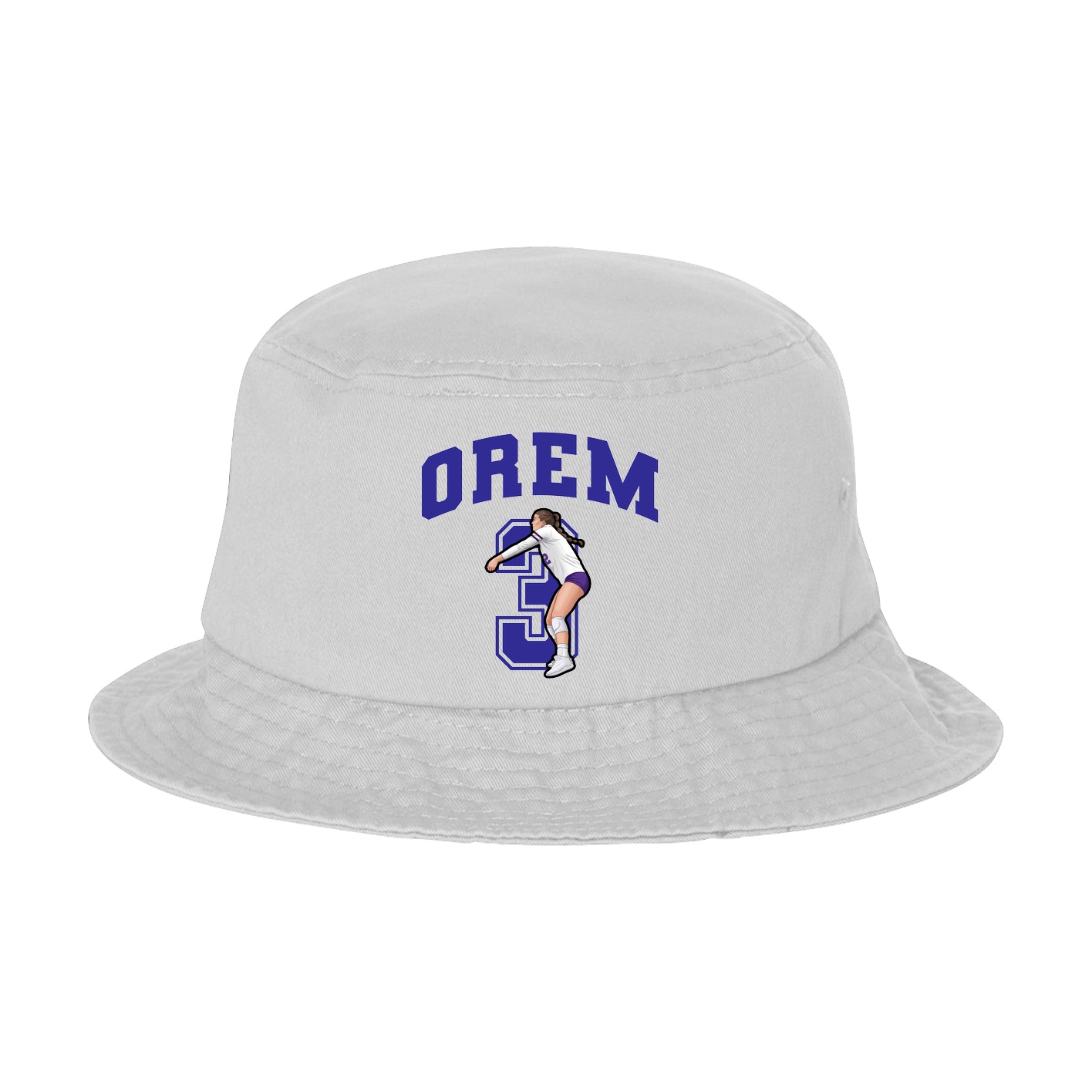 Bucket Cap — Number in White