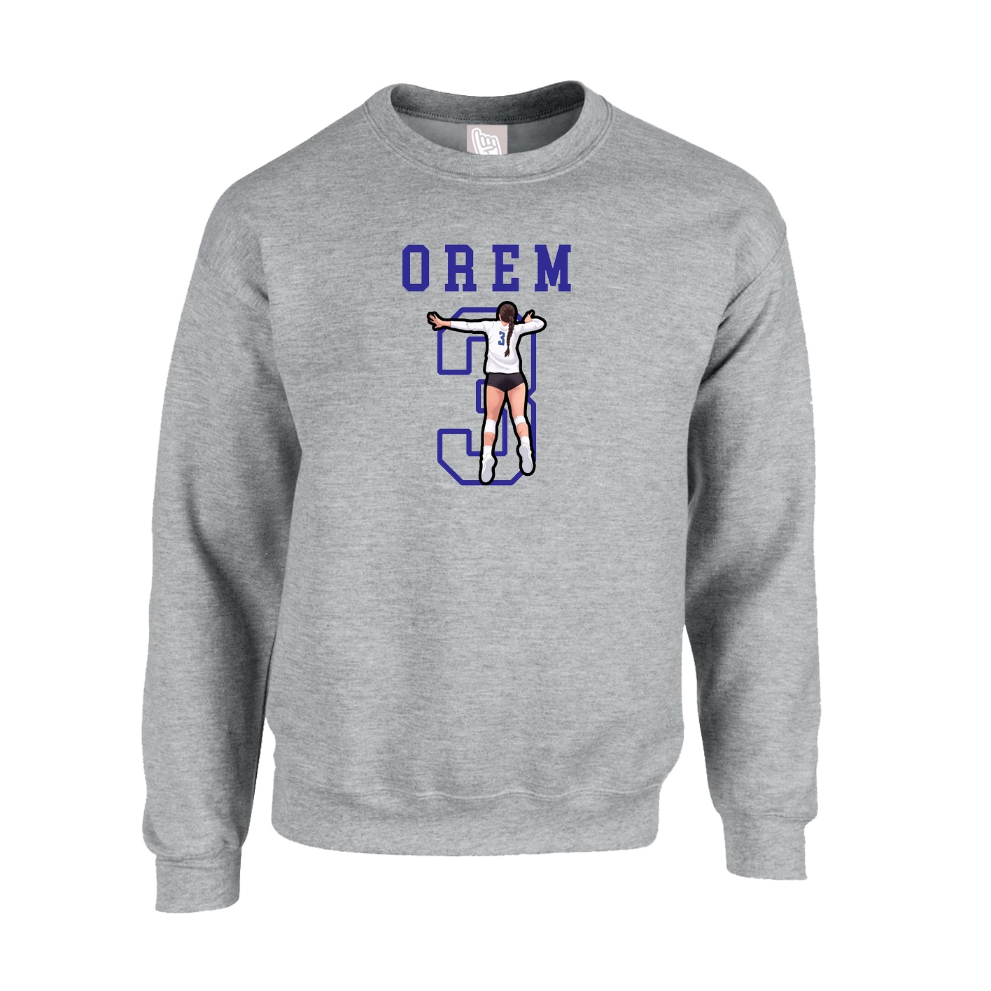 Fleece Crew — Shirsey in Grey