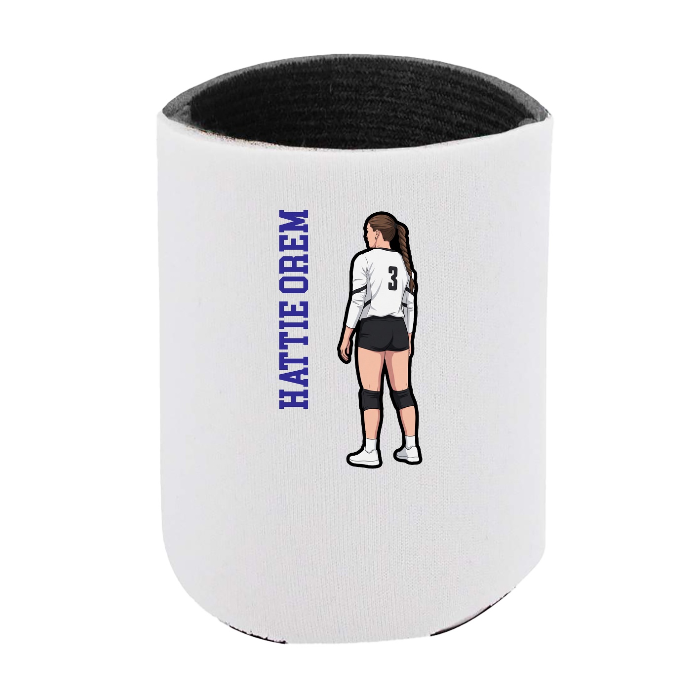 Can Holder — Name Vertical in White