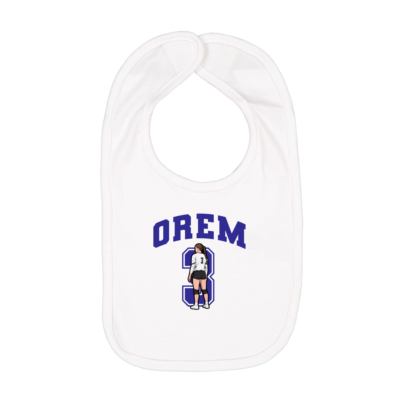 Infant Bib — Number in White