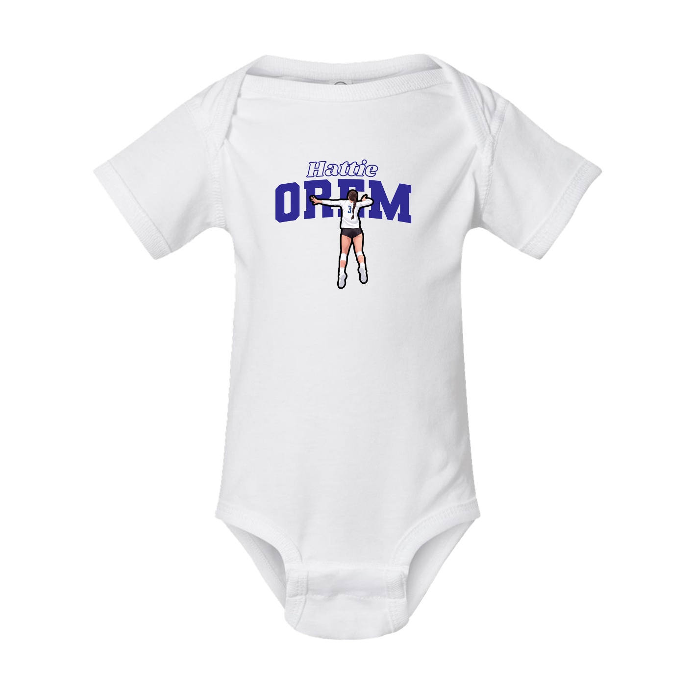 Baby Onesie — Name Arch in White