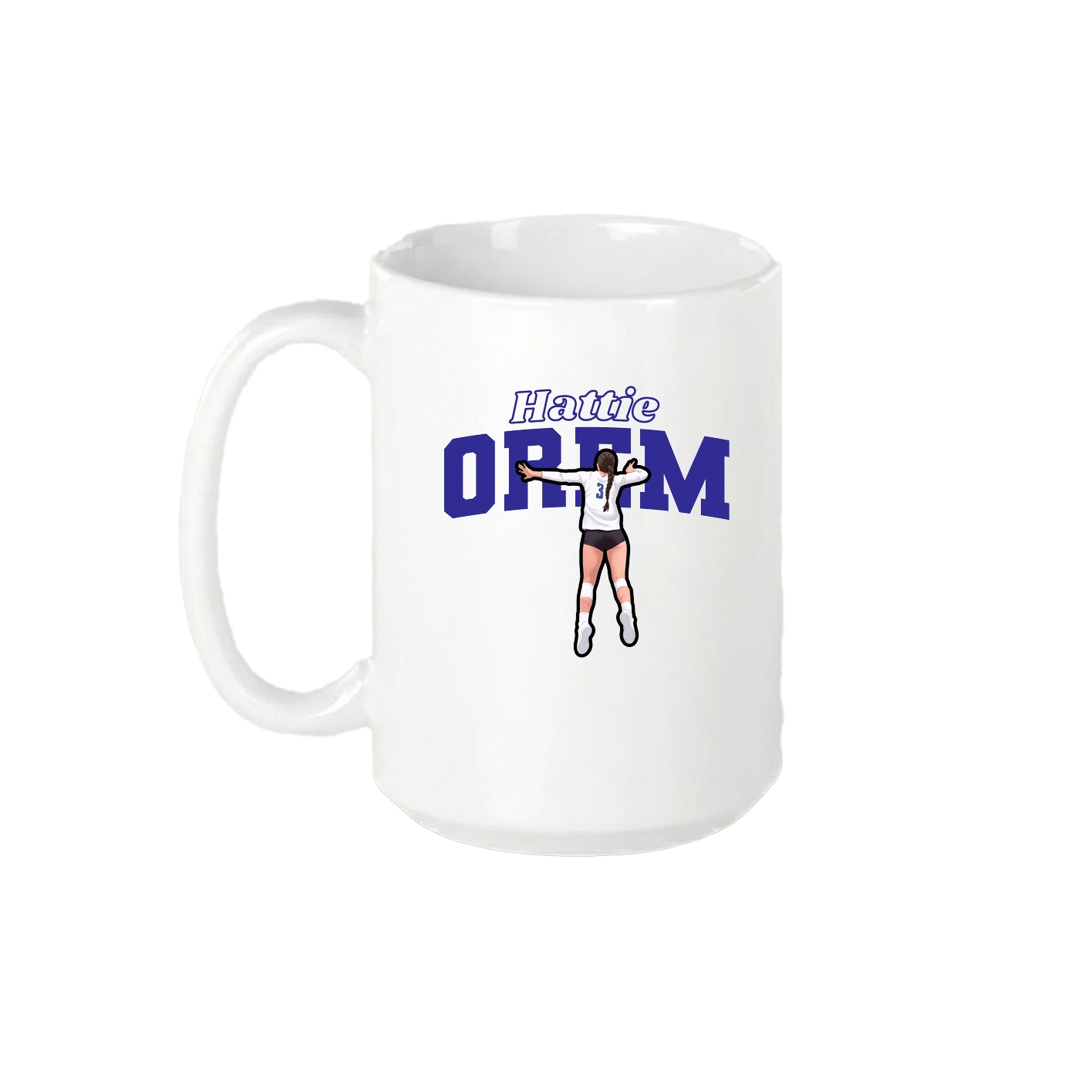 15oz Coffee Mug — Name Arch in White