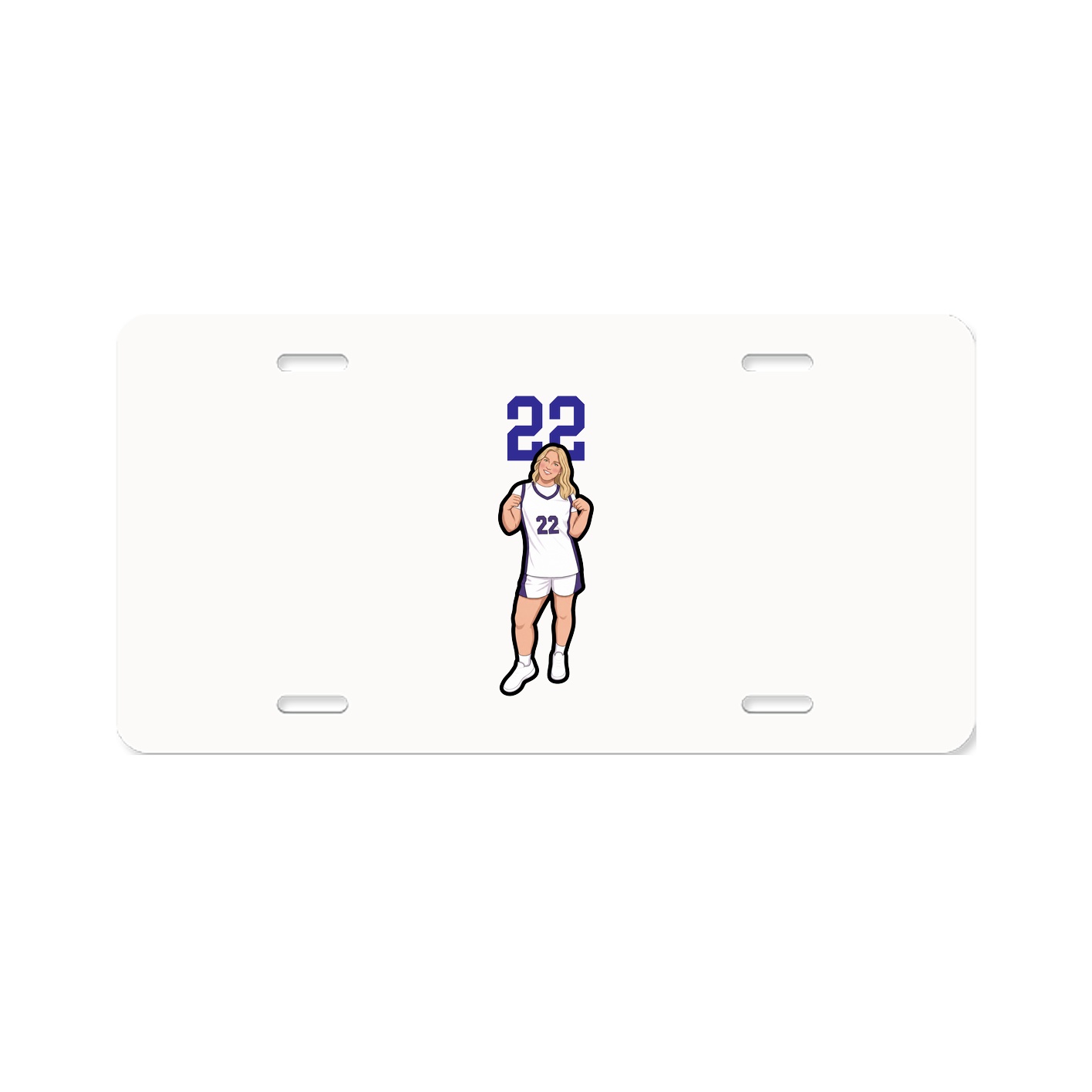 License Plate — Number Top in Classic