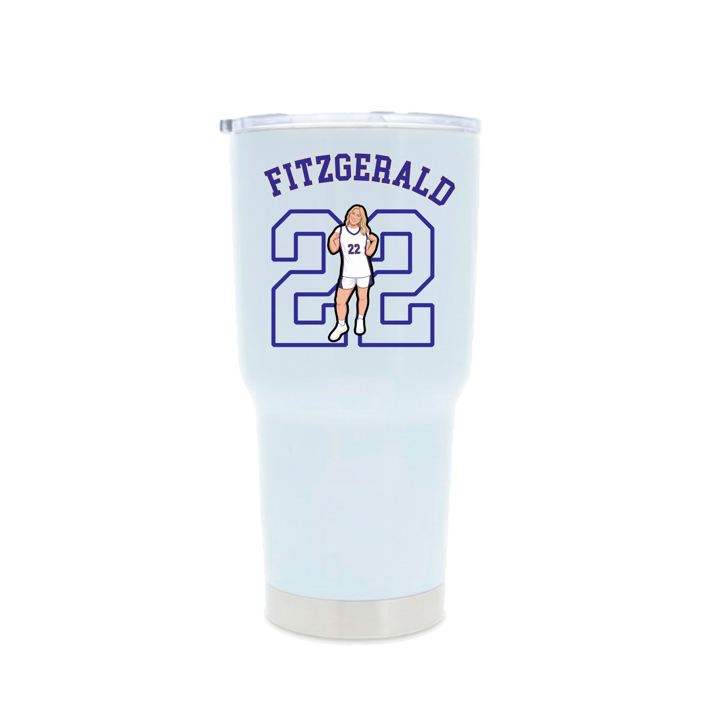 30oz Stainless Steel Tumbler — Shirsey Arch in White