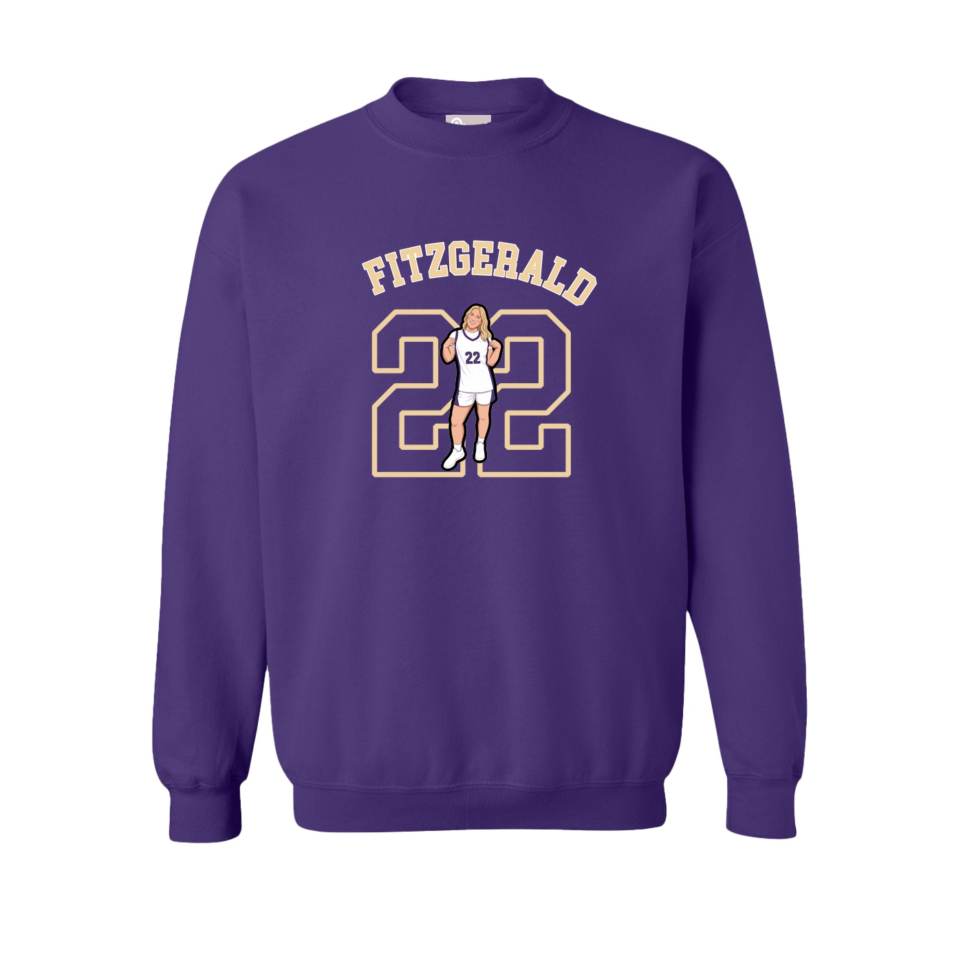 Fleece Crew — Shirsey Arch in Purple