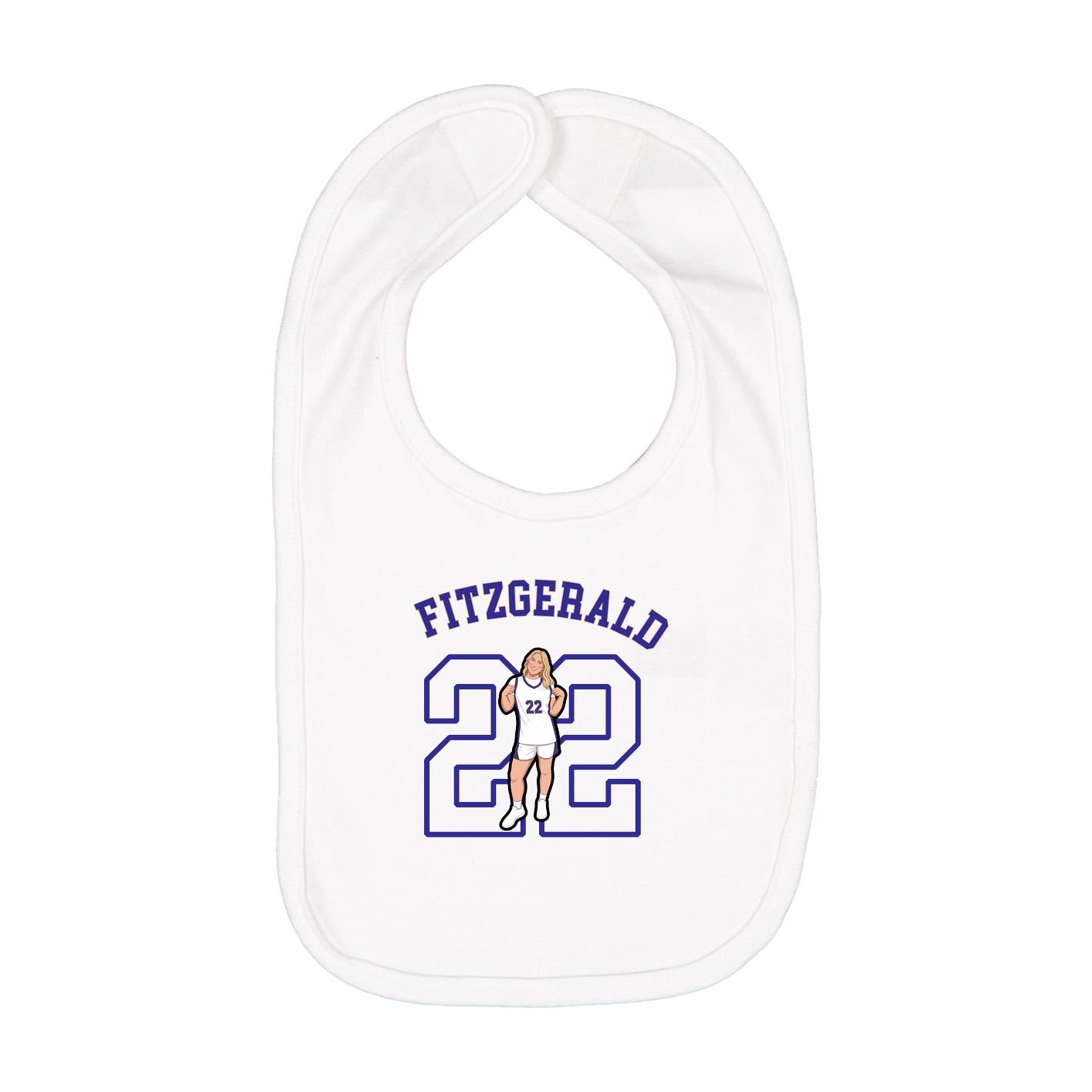 Infant Bib — Shirsey Arch in White