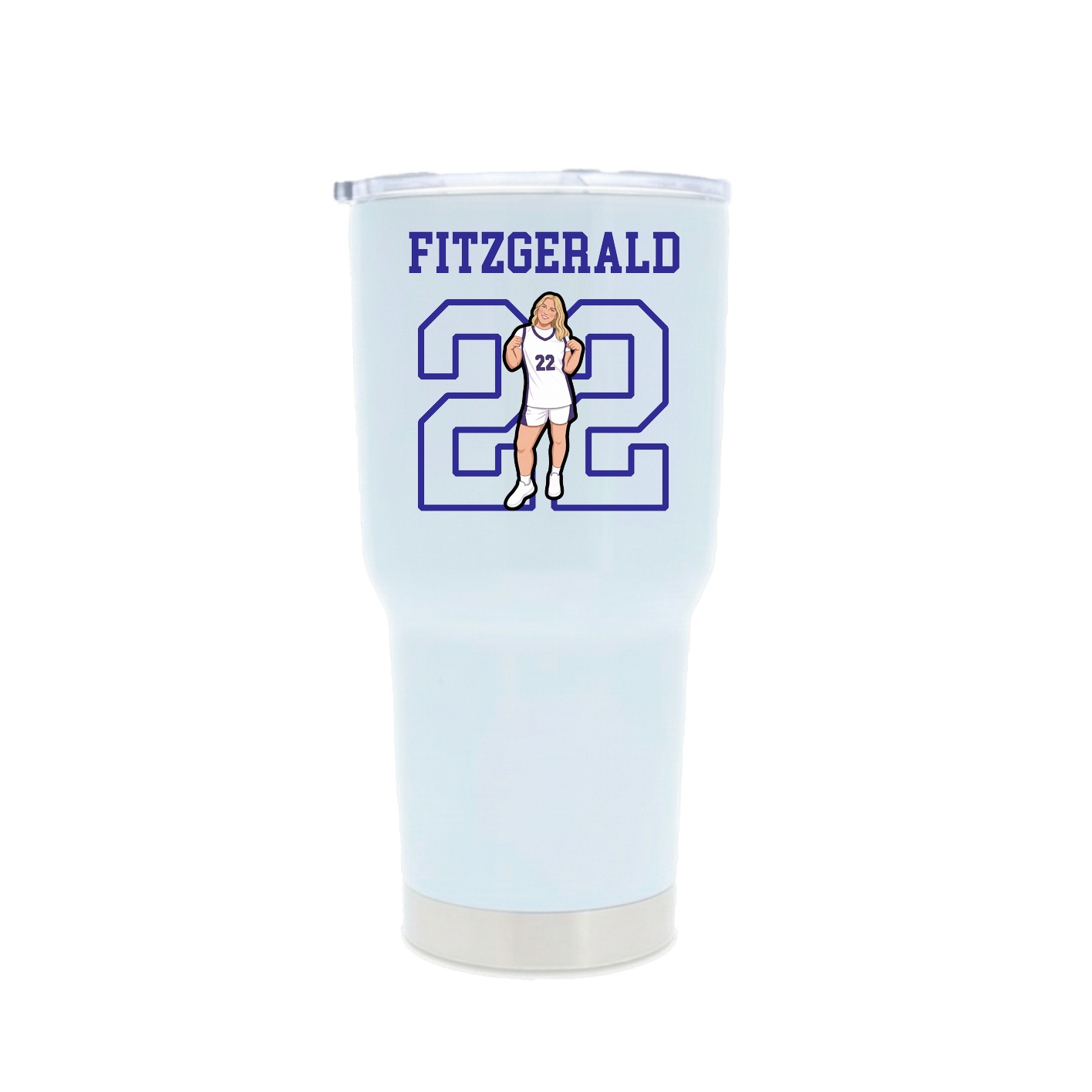 30oz Stainless Steel Tumbler — Shirsey in White