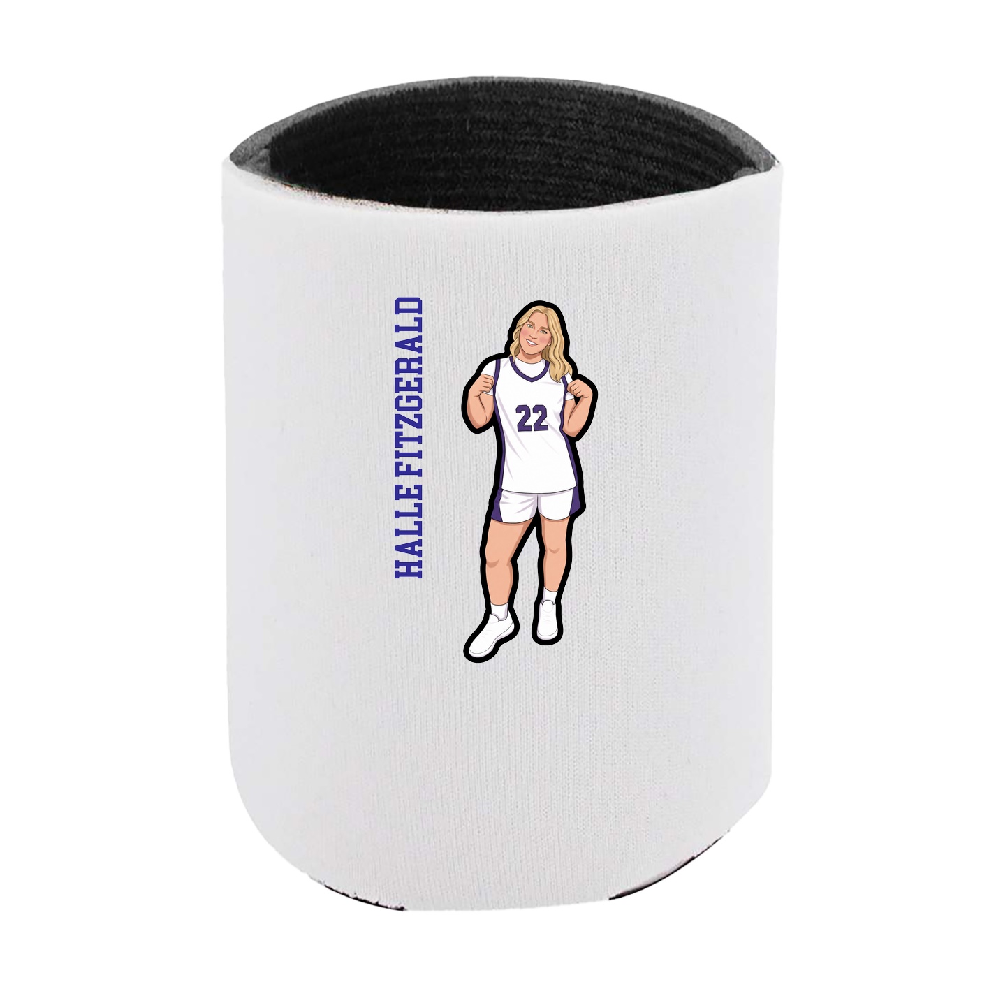 Can Holder — Name Vertical in White