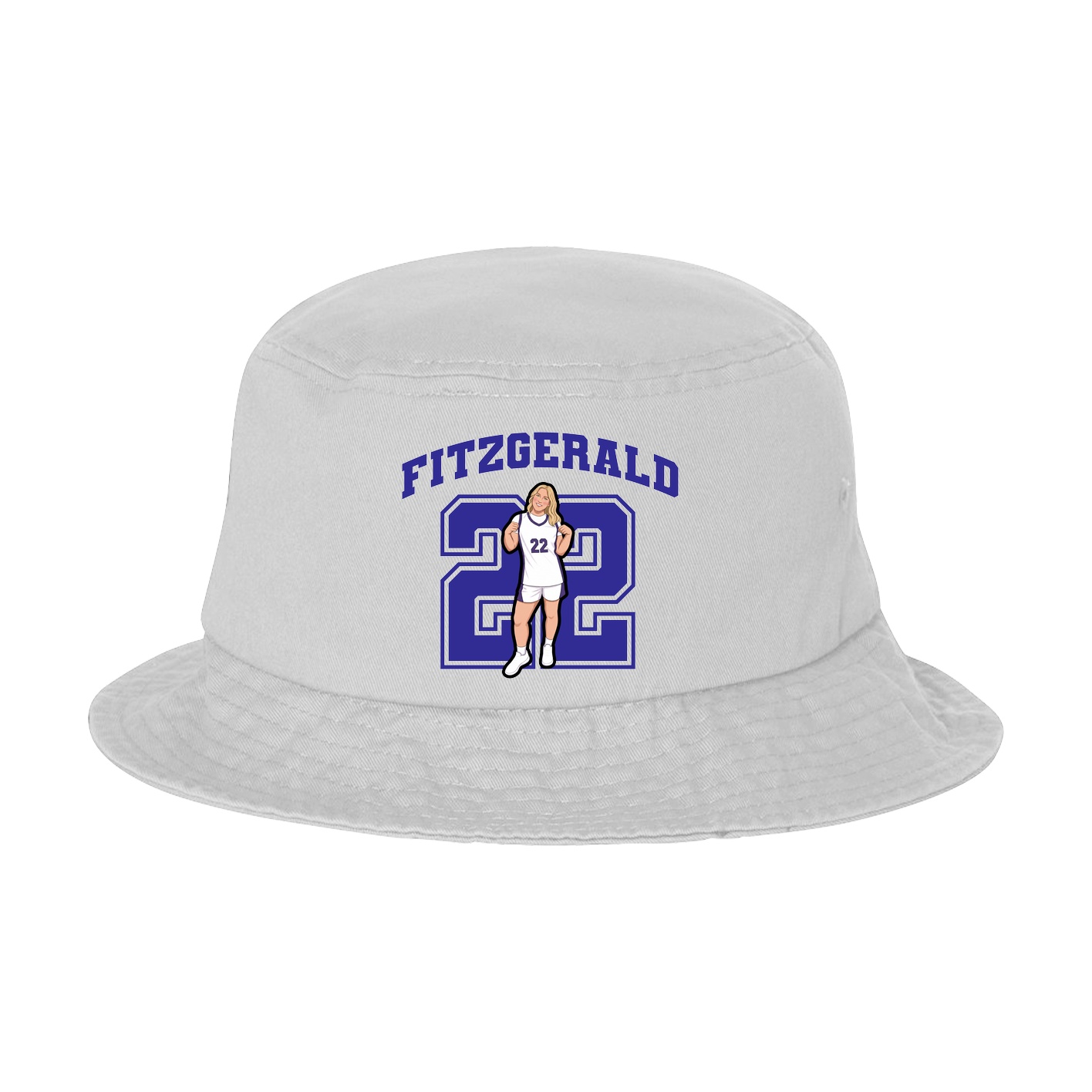 Bucket Cap — Number in White