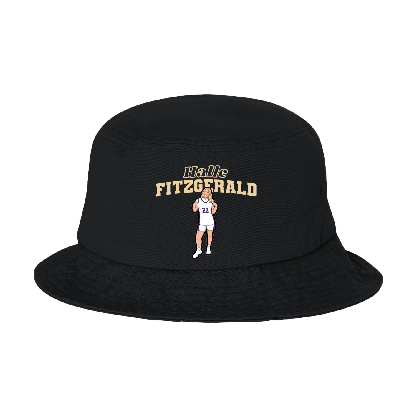Bucket Cap — Name Arch in Black
