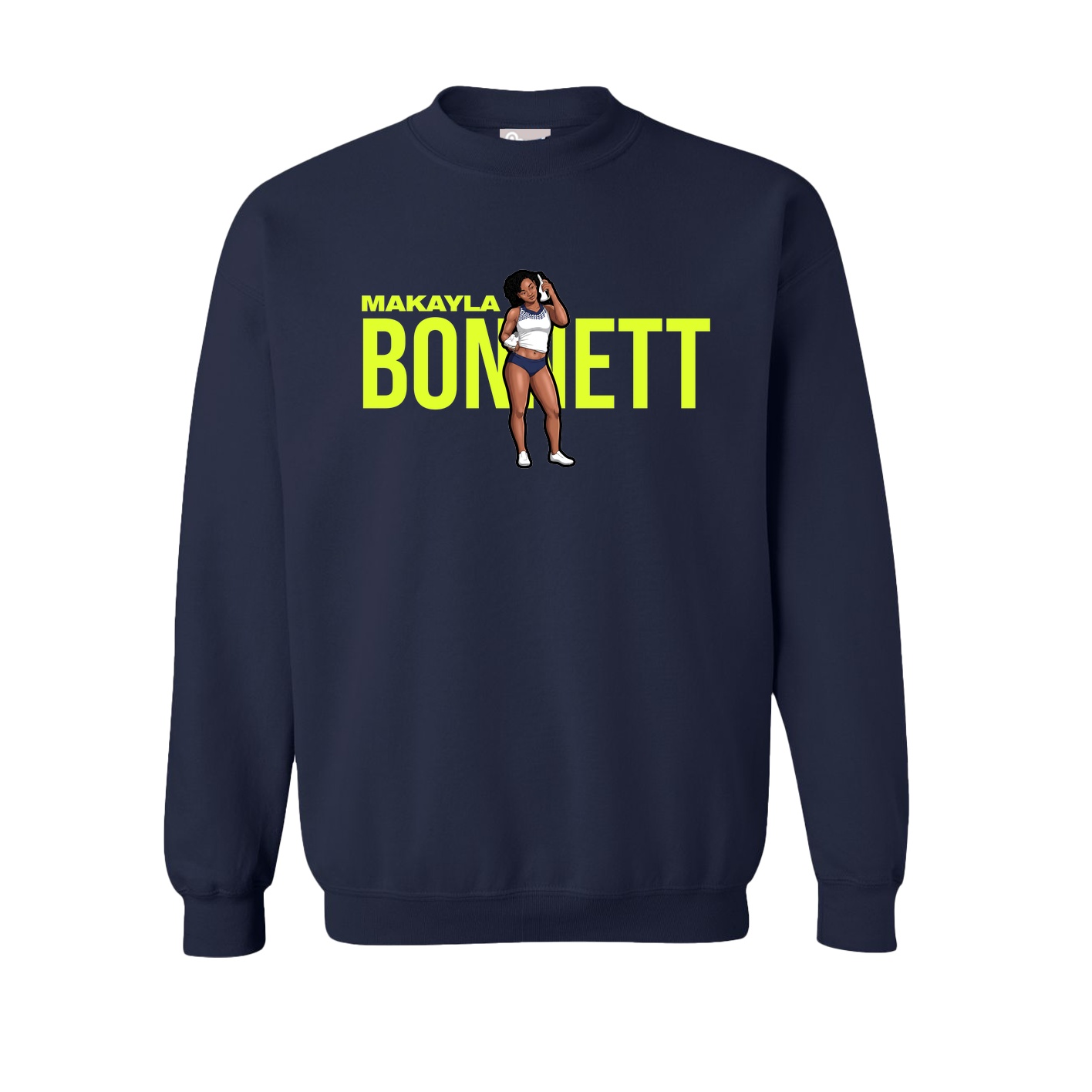 Fleece Crew — Player Name in Navy