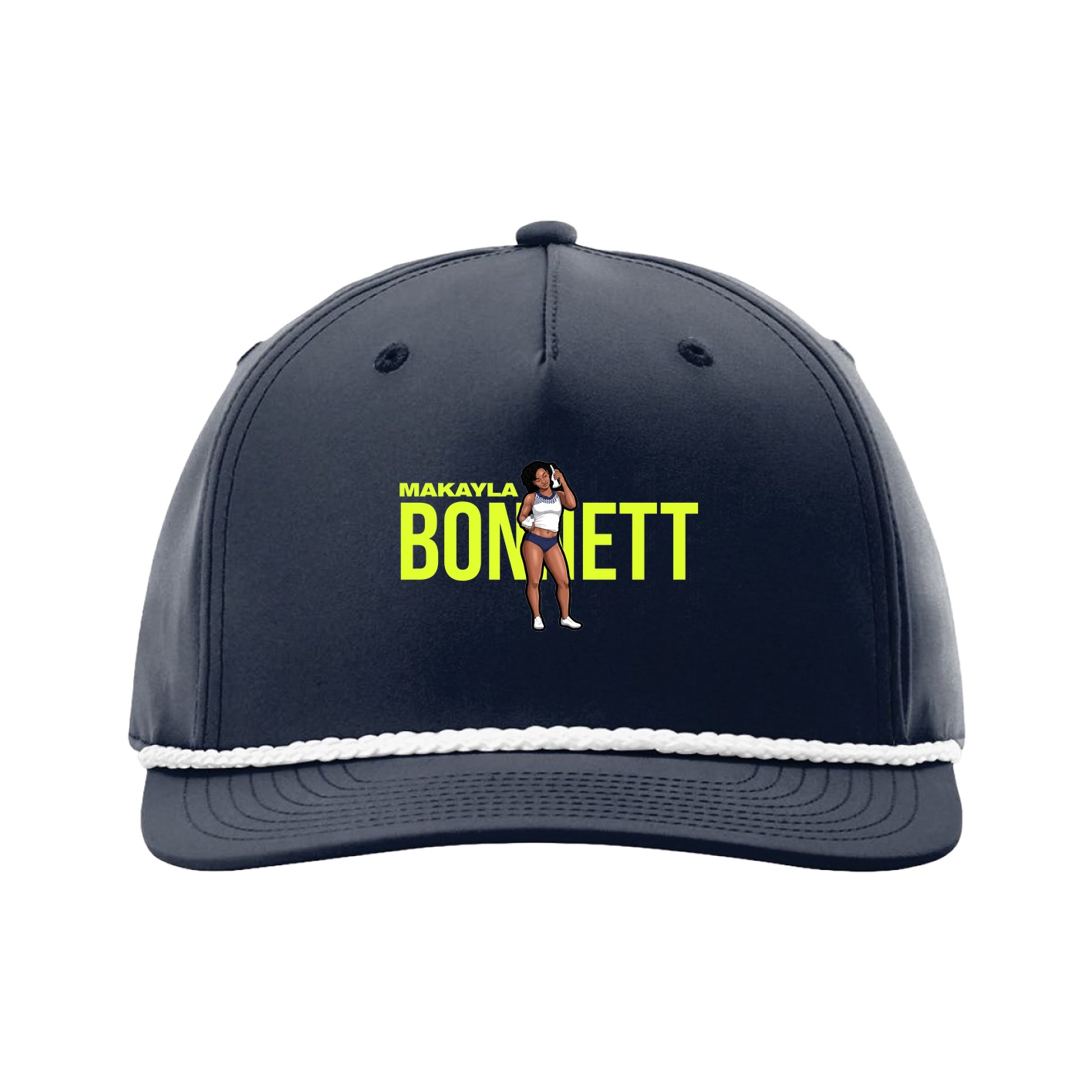 Five-Panel Classic Rope Cap — Player Name in Navy