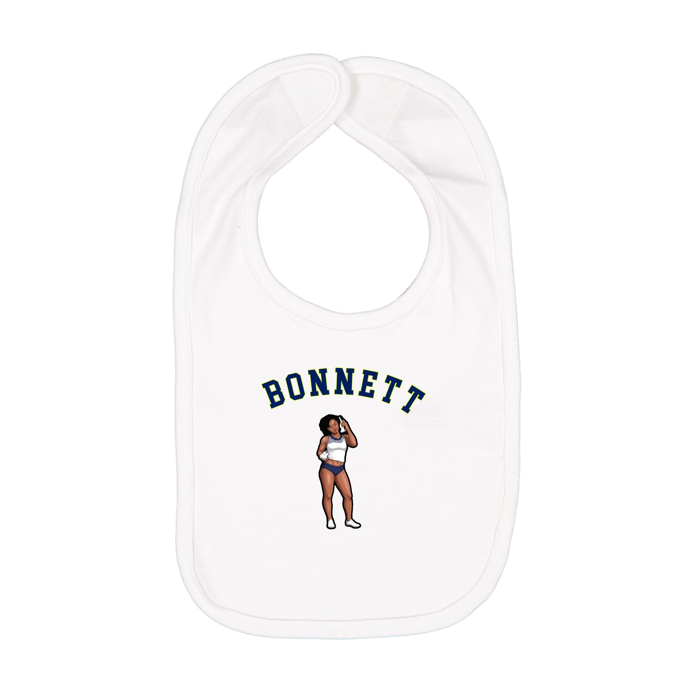 Infant Bib — Shirsey Arch in White