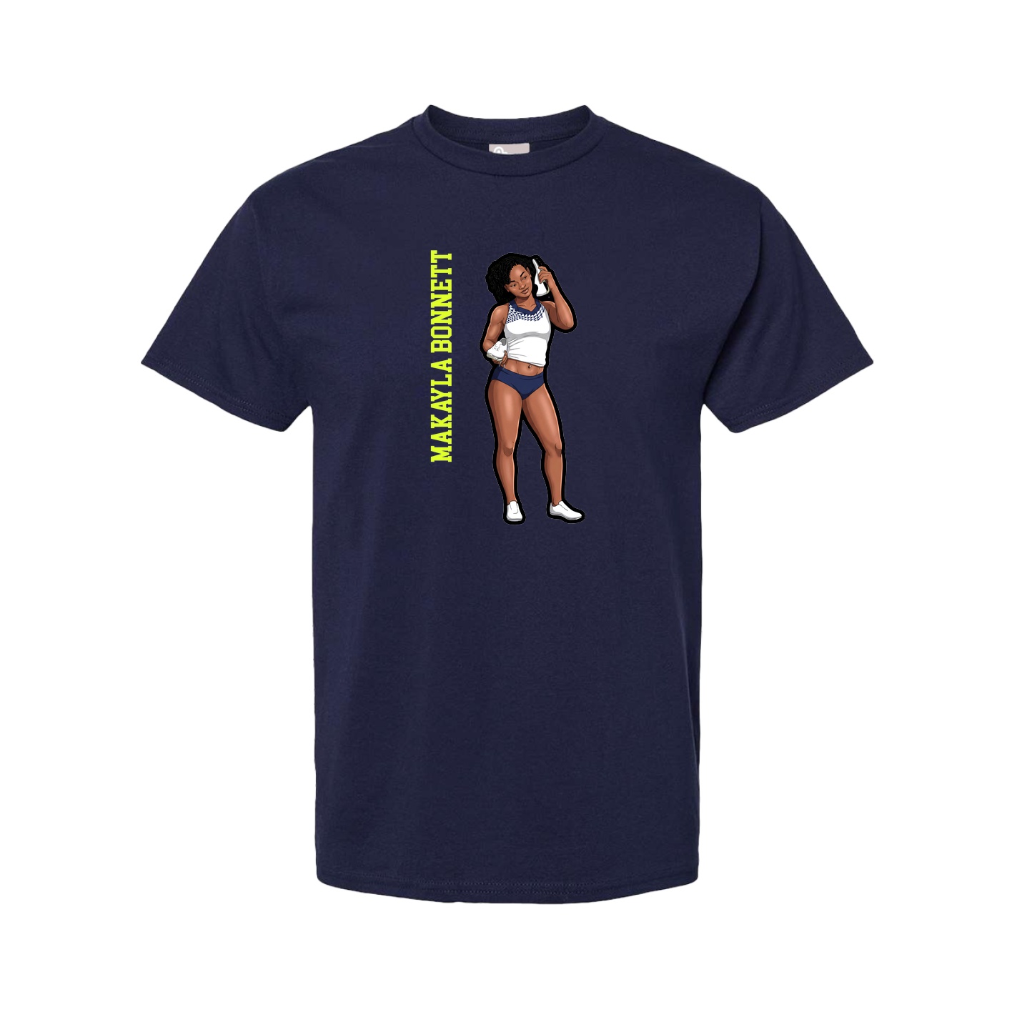 Tee — Name Vertical in Navy