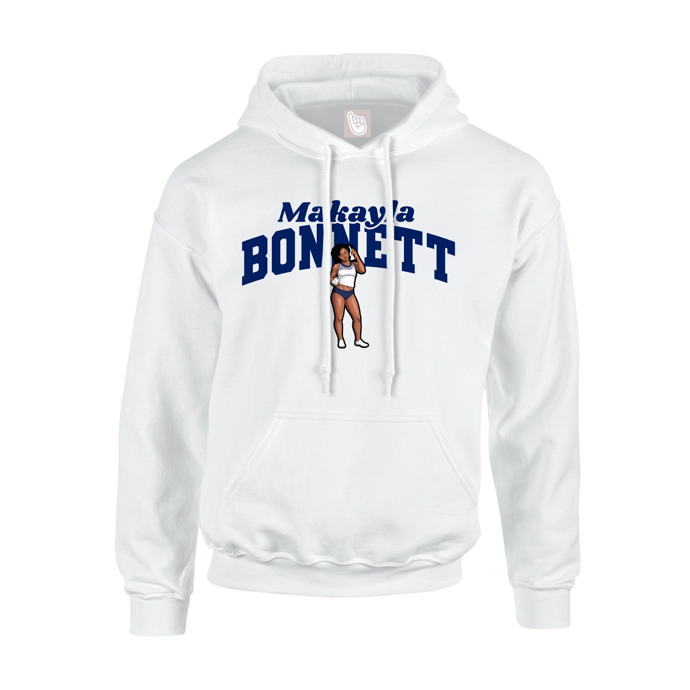 Hoodie — Signature Arch in White