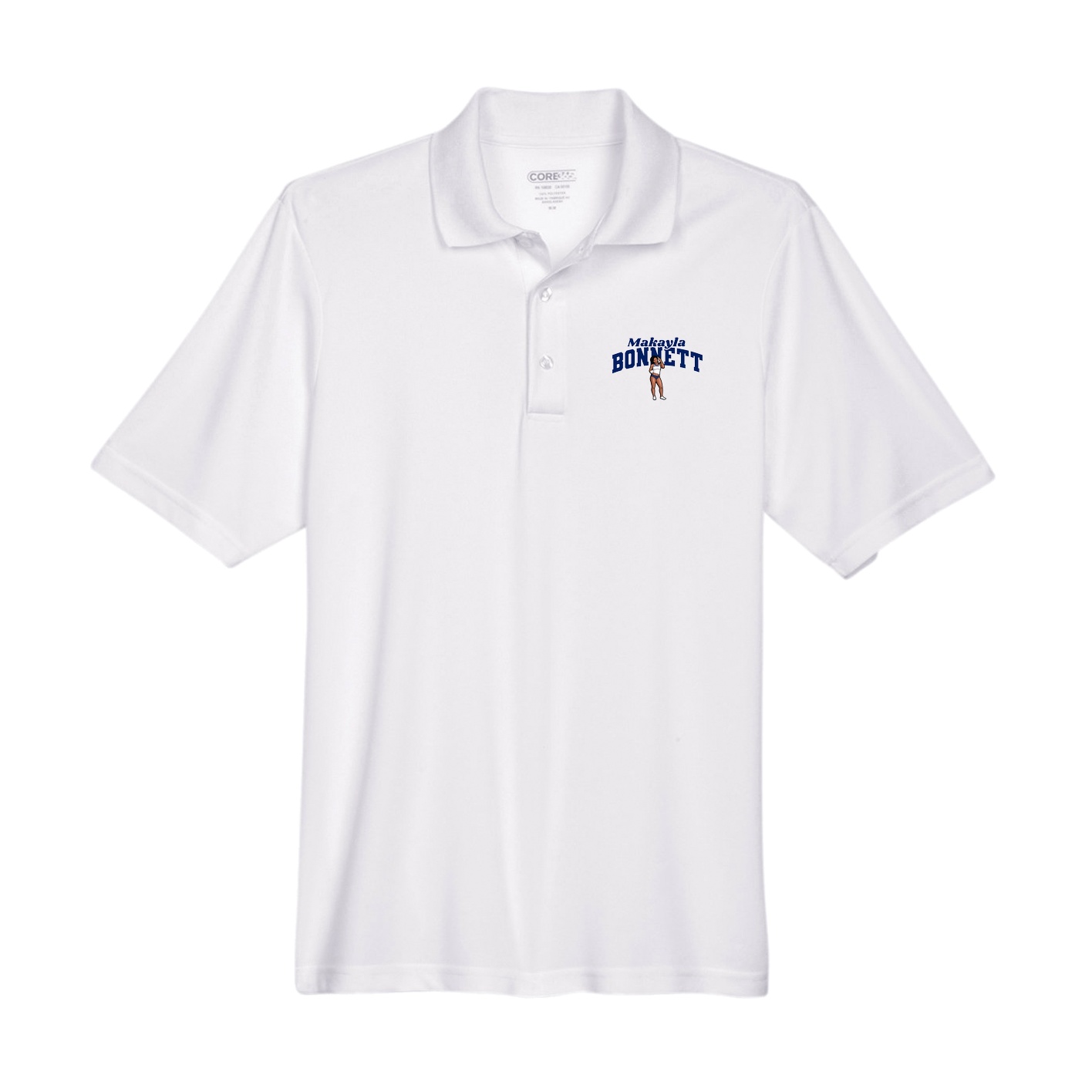 Performance Polo — Signature Arch in White