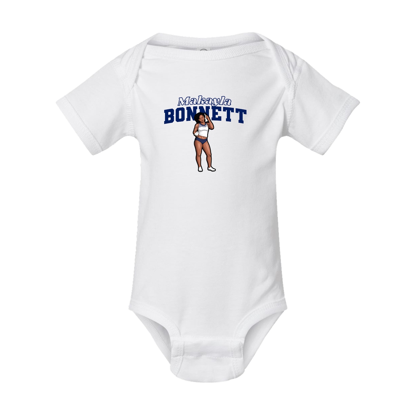 Baby Onesie — Name Arch in White