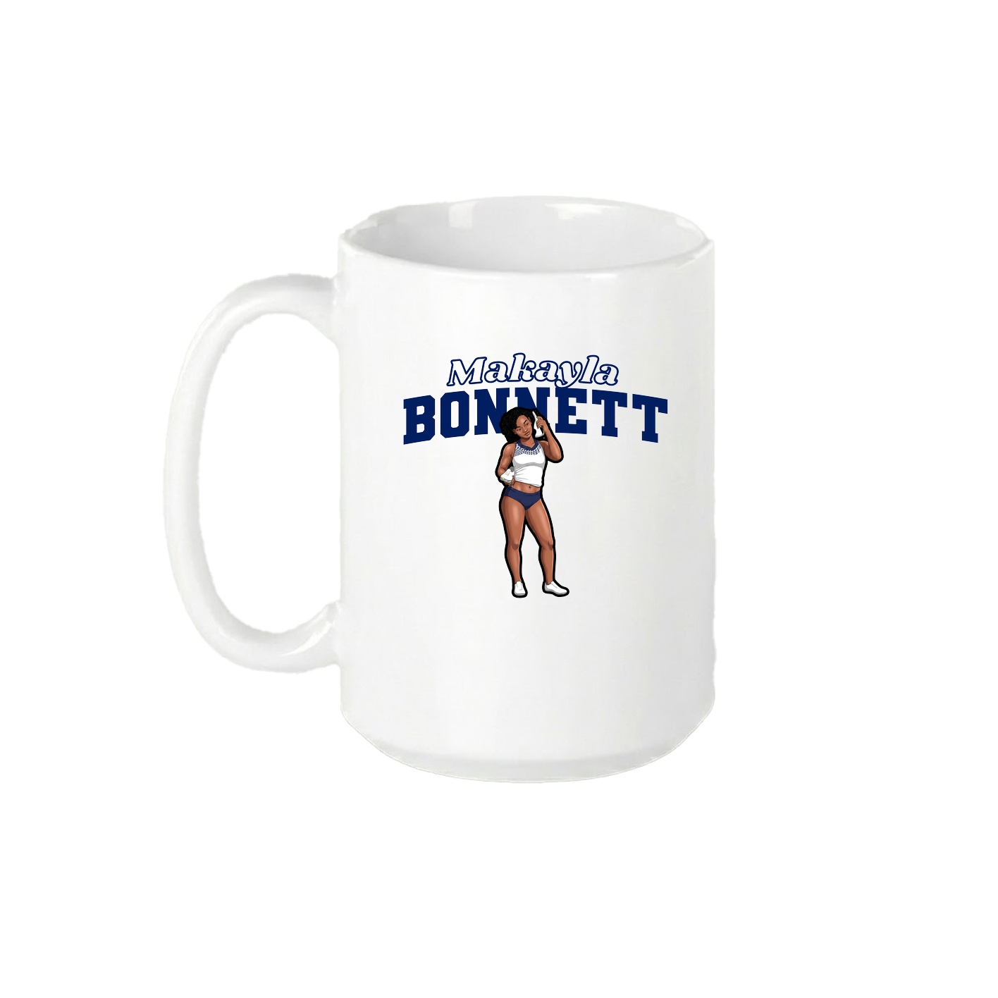 15oz Coffee Mug — Name Arch in White