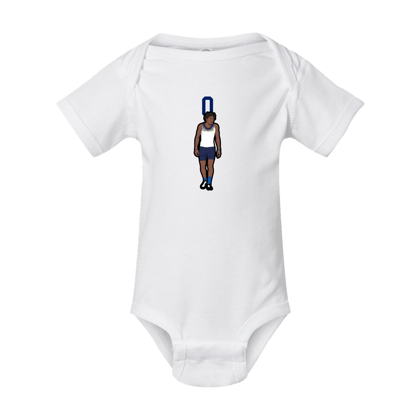 Baby Onesie — Number Top in White