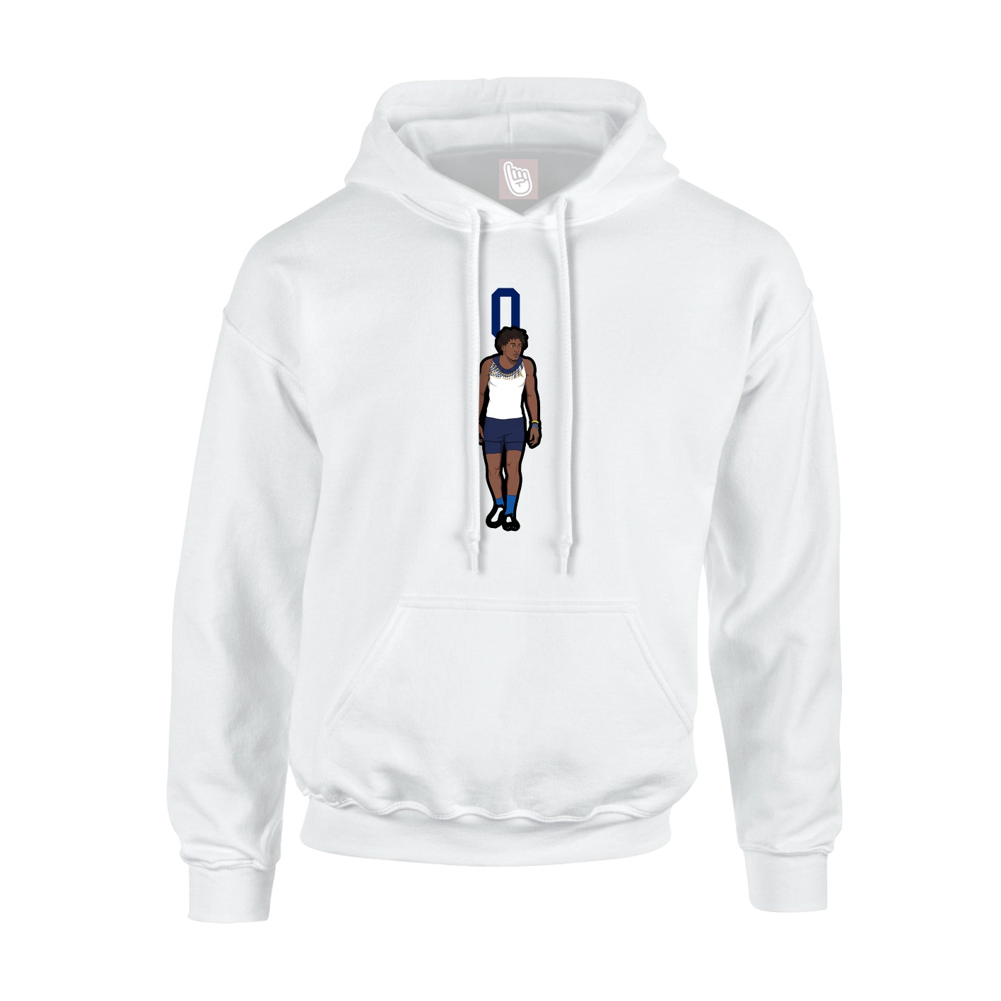 Hoodie — Number Top in White