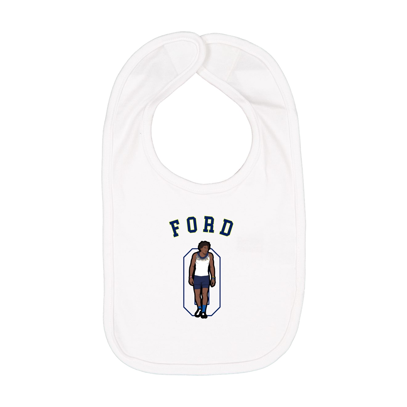 Infant Bib — Shirsey Arch in White