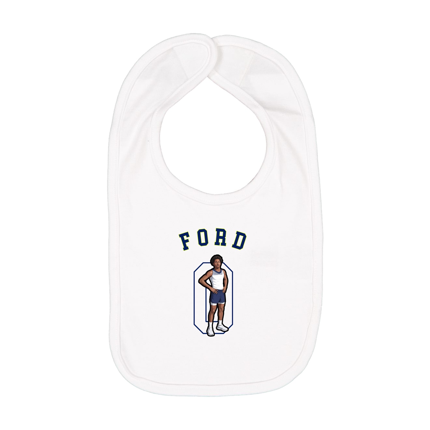 Infant Bib — Shirsey Arch in White
