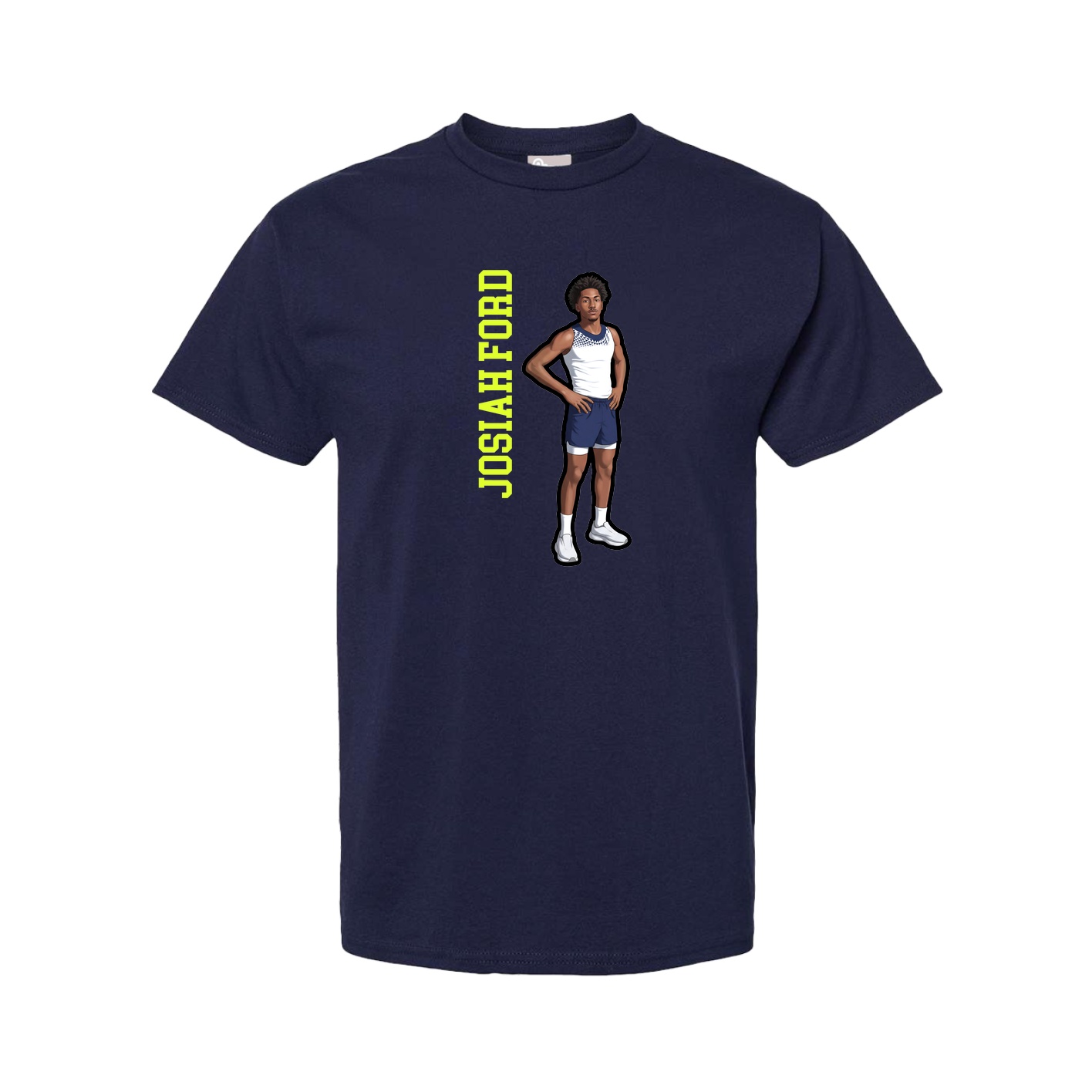Youth Tee — Name Vertical in Navy