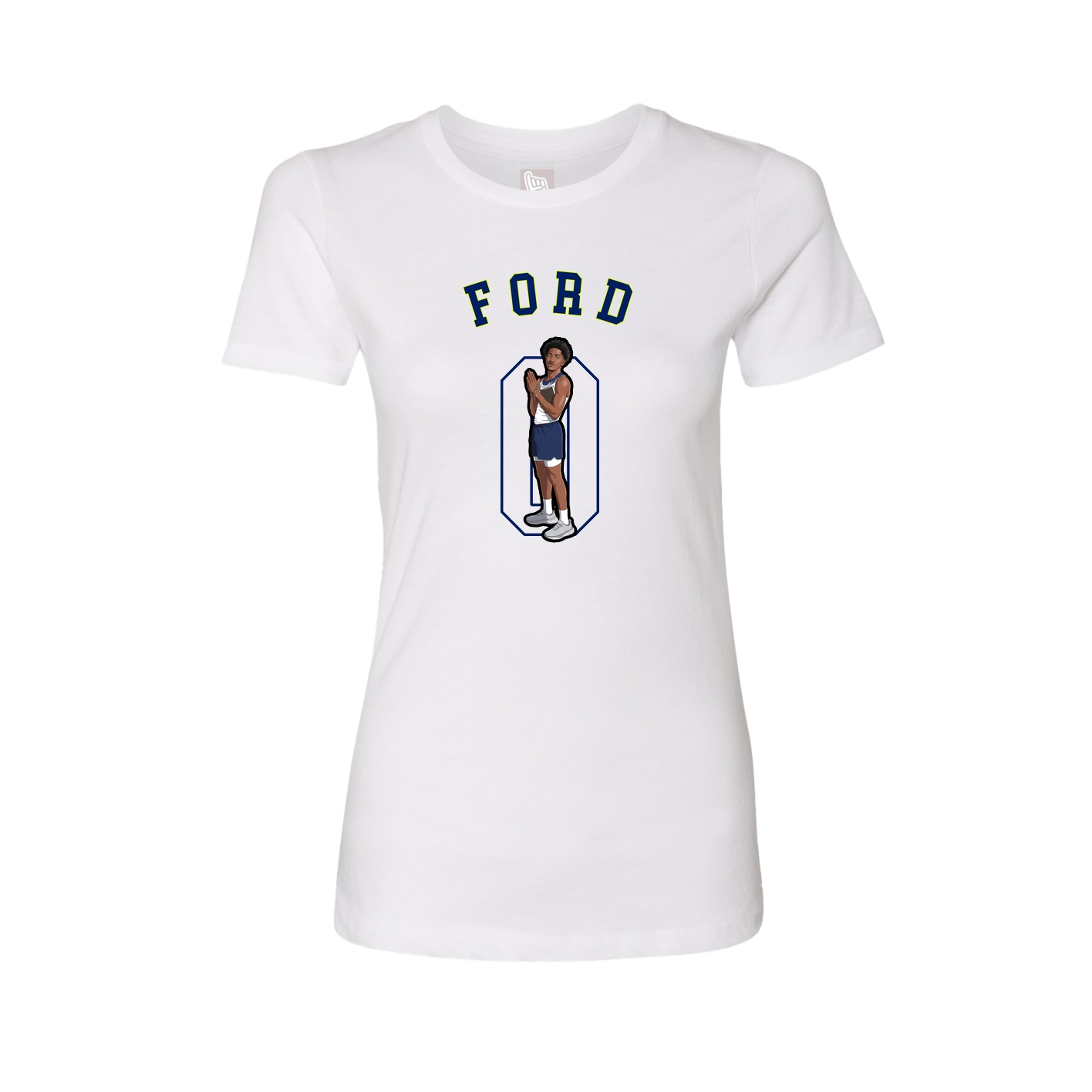 Fitted Women's Tee — Shirsey Arch in White