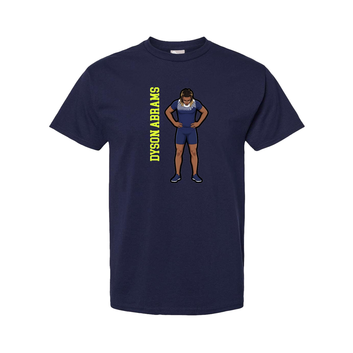 Youth Tee — Name Vertical in Navy