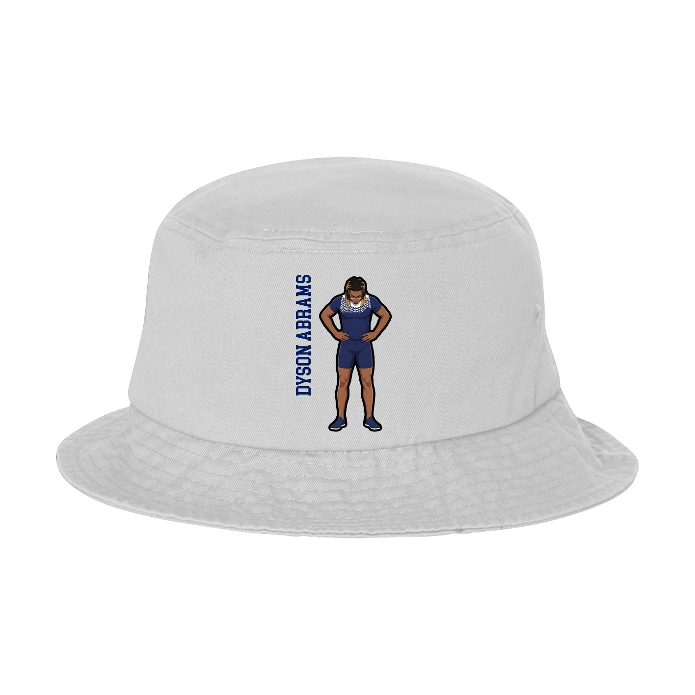 Bucket Cap — Name Vertical in White