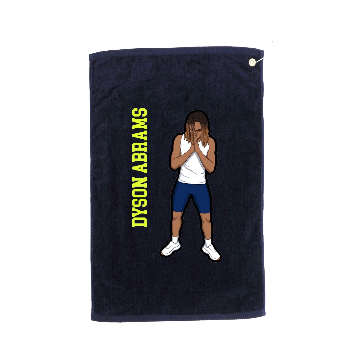 Golf Towel — Name Vertical in Navy