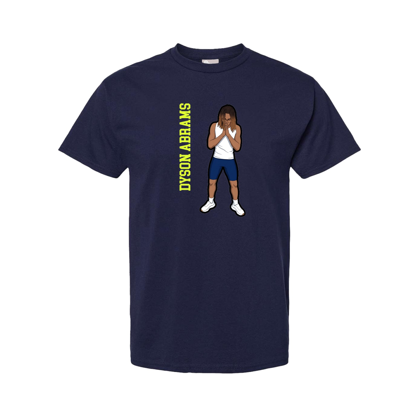 Youth Tee — Name Vertical in Navy