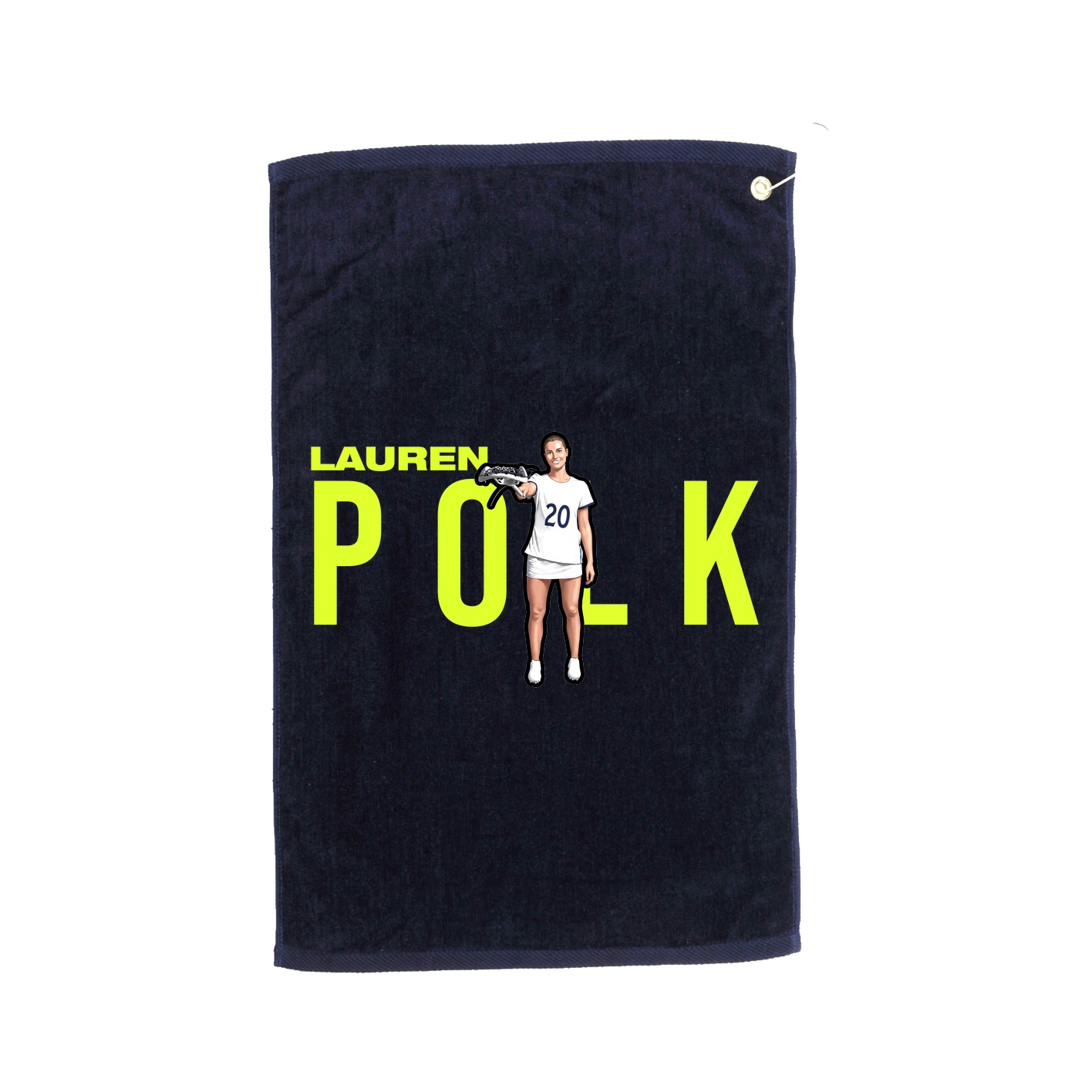 Golf Towel — Player Name in Navy