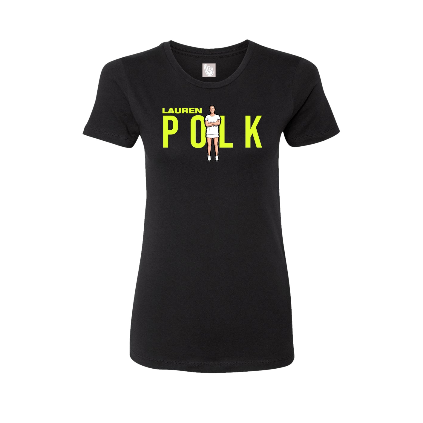 Fitted Women's Tee — Player Name in Black