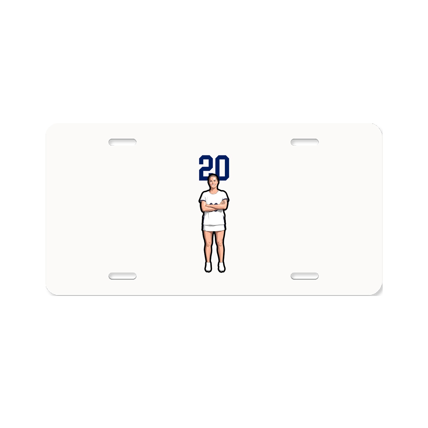 License Plate — Number Top in Classic