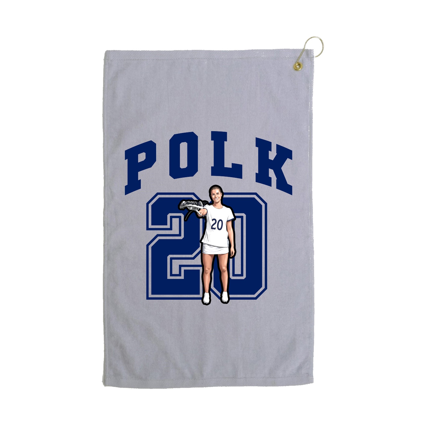 Golf Towel — Number in Grey