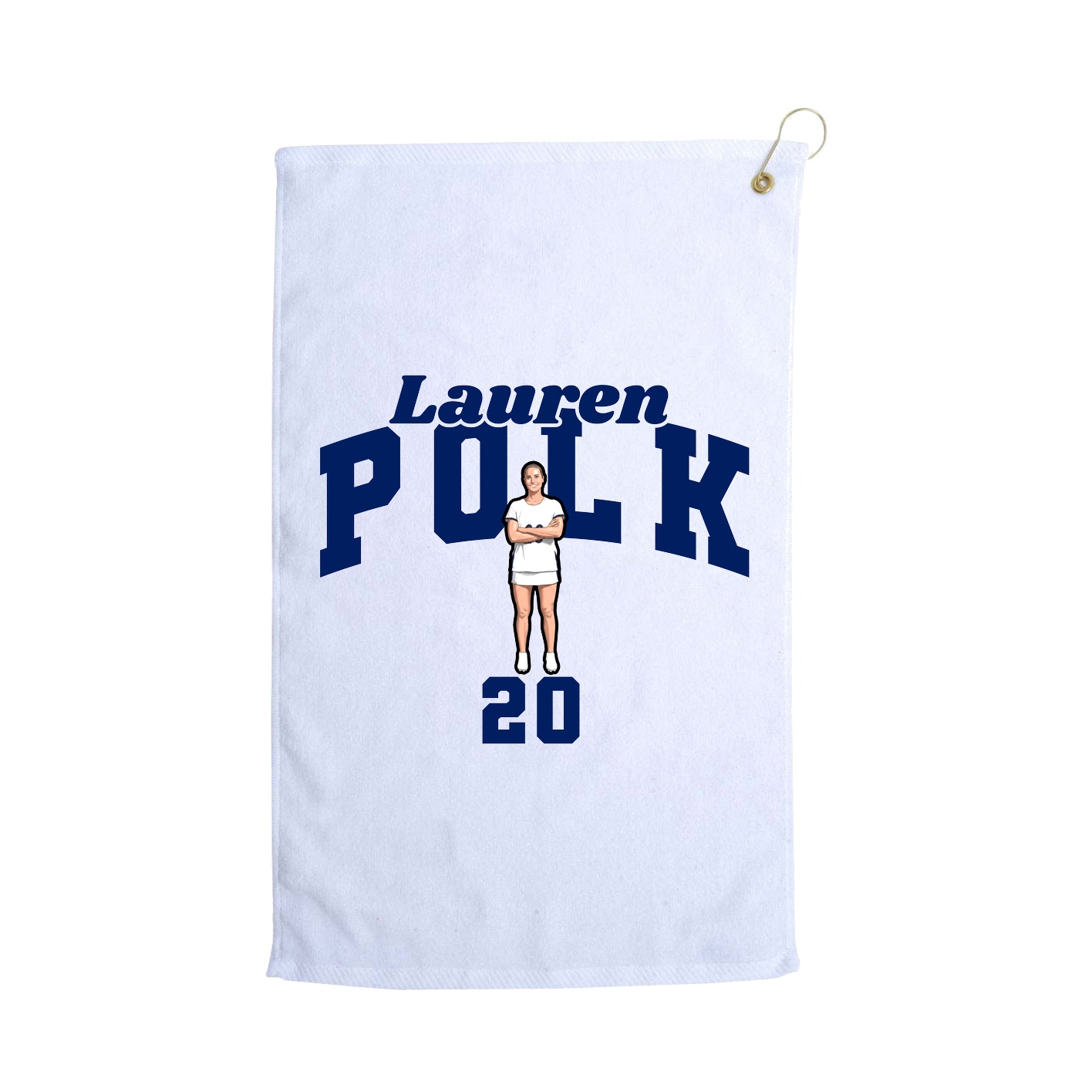 Golf Towel — Signature Arch in White