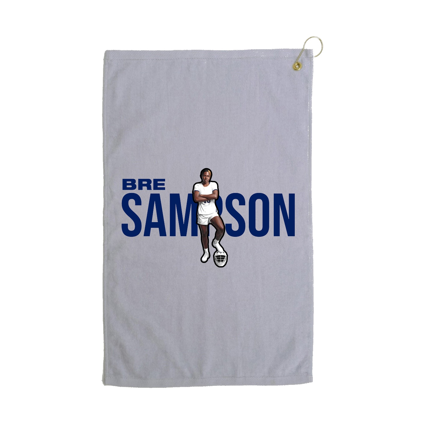 Golf Towel — Player Name in Grey