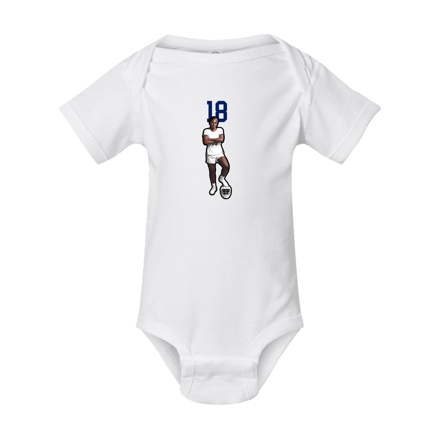Baby Onesie — Number Top in White